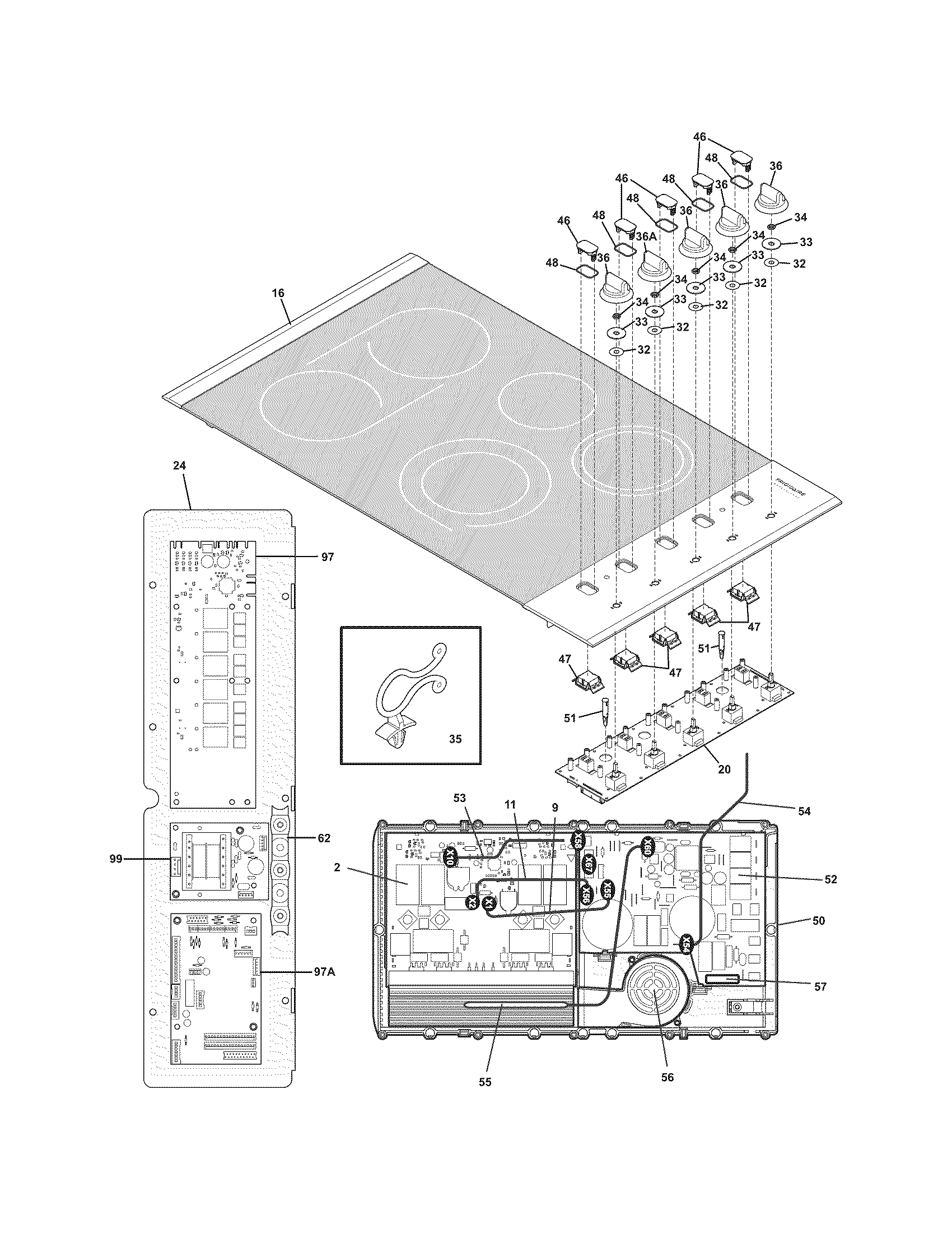 Frigidaire FPCC3685KSA control panel diagram