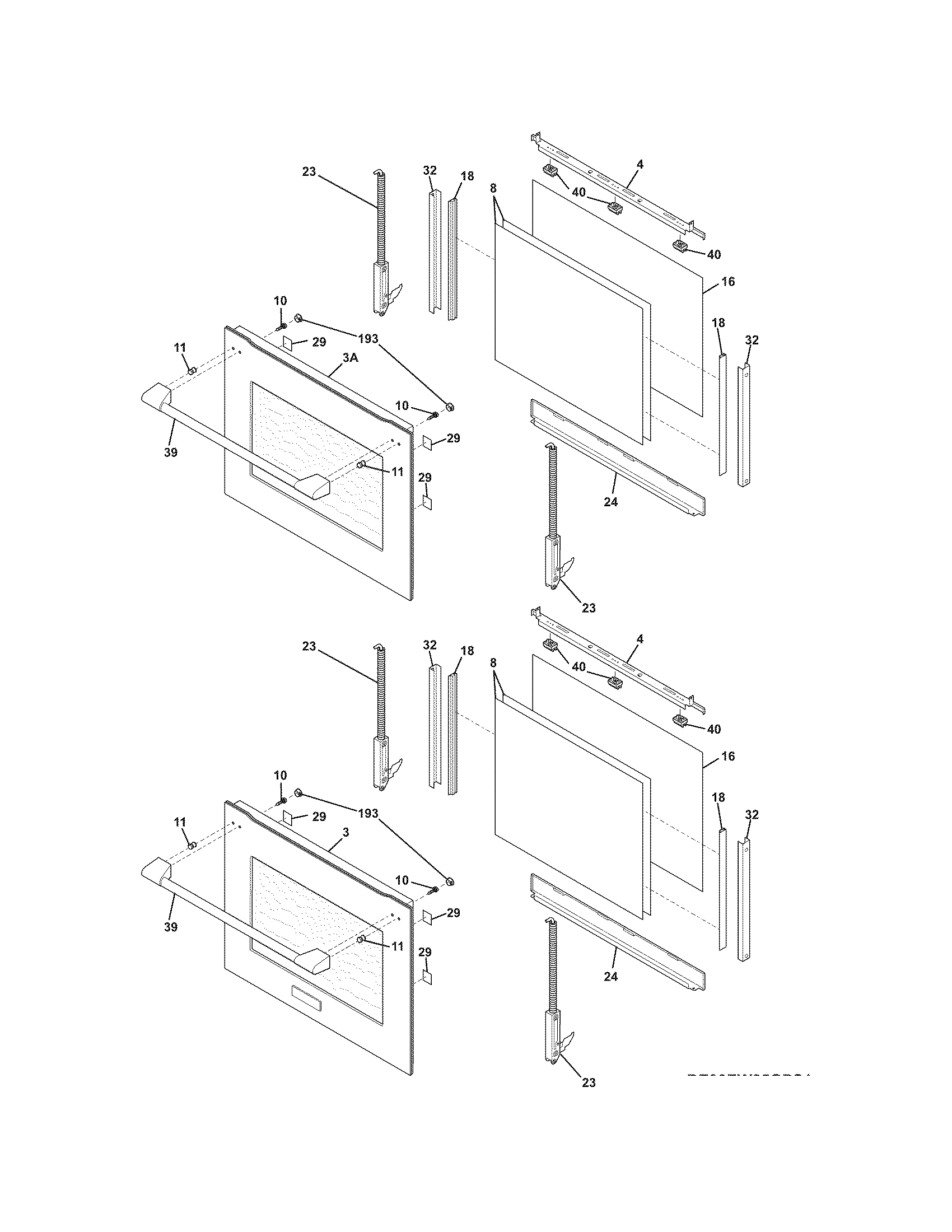 Electrolux E30EW8CGPS4 doors diagram