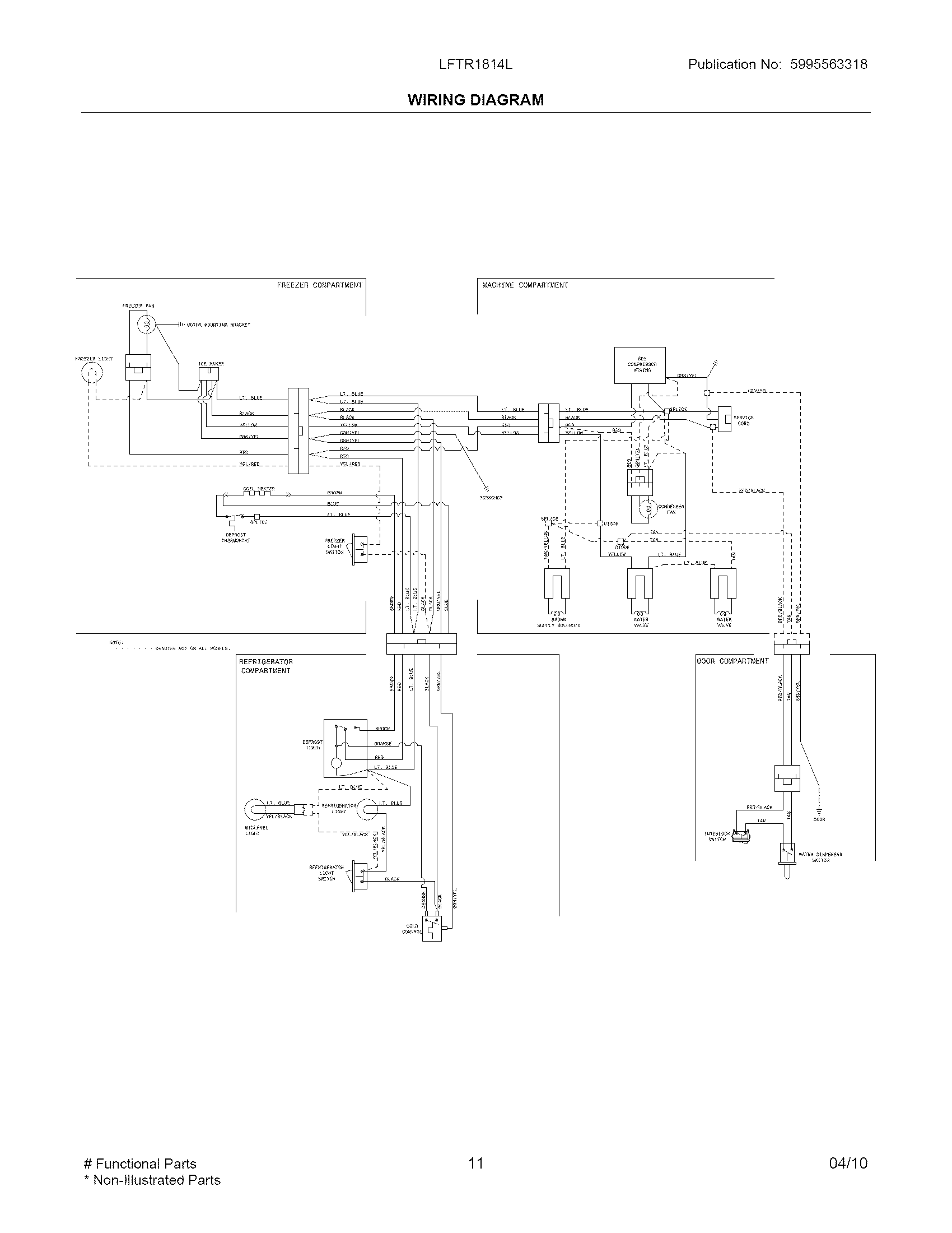 Frigidaire LFTR1814LB0 wiring diagram diagram