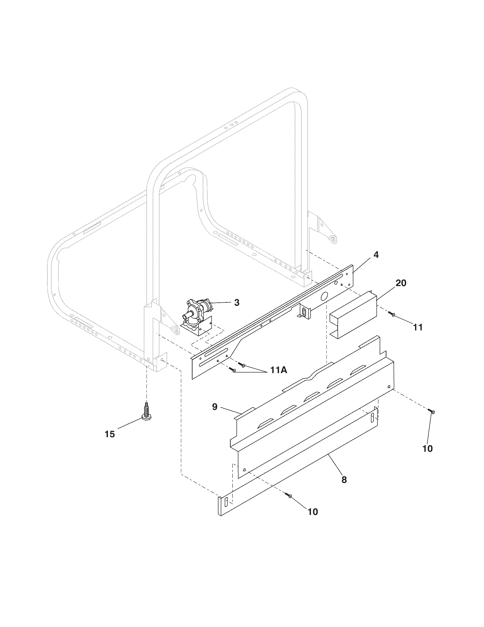 Frigidaire FFBD2407LS0A frame diagram