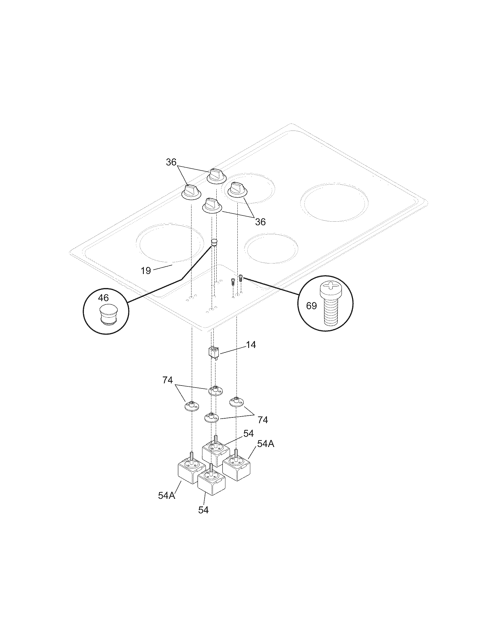 Frigidaire FFEC3205LS1 control panel diagram