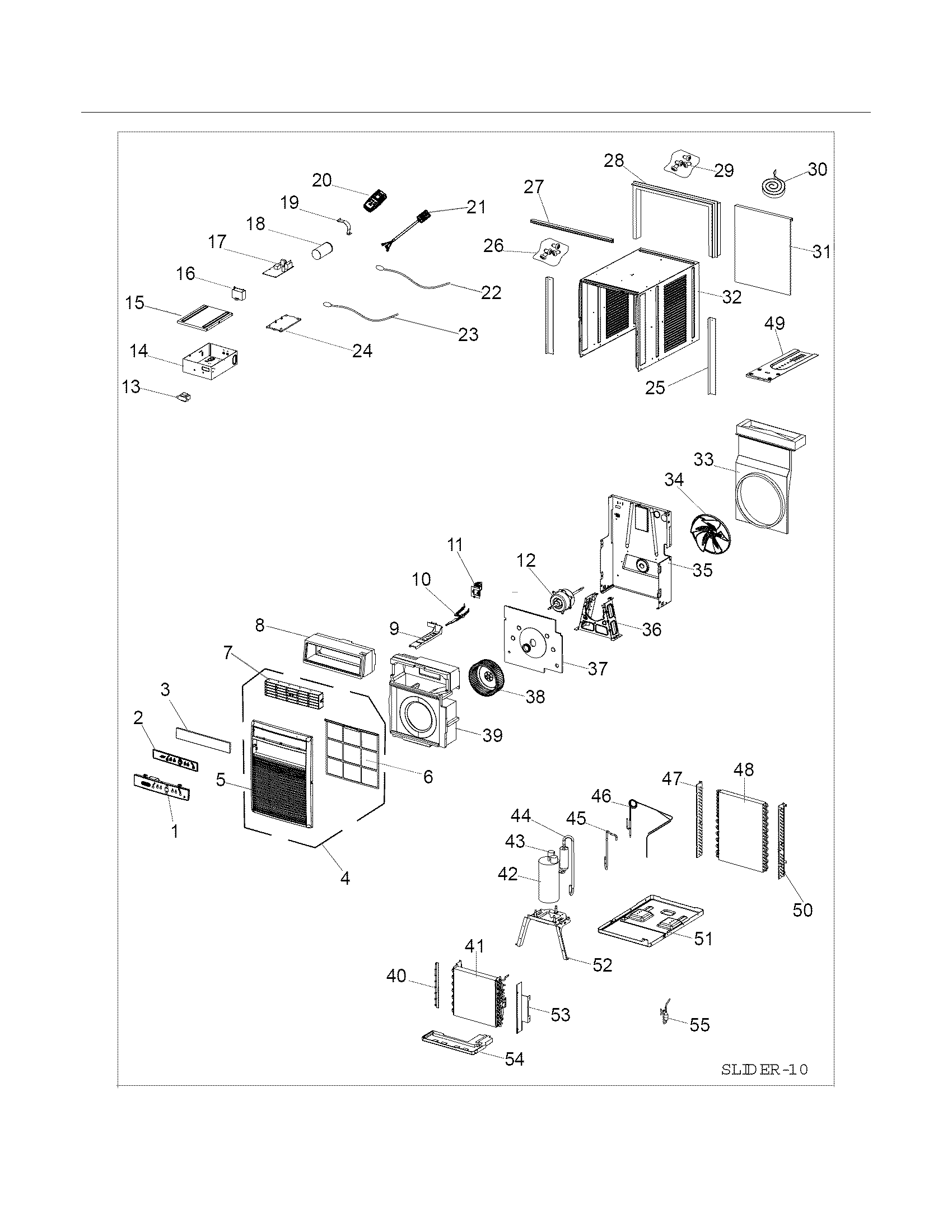 Frigidaire FRA084KT71 recommended spare parts diagram