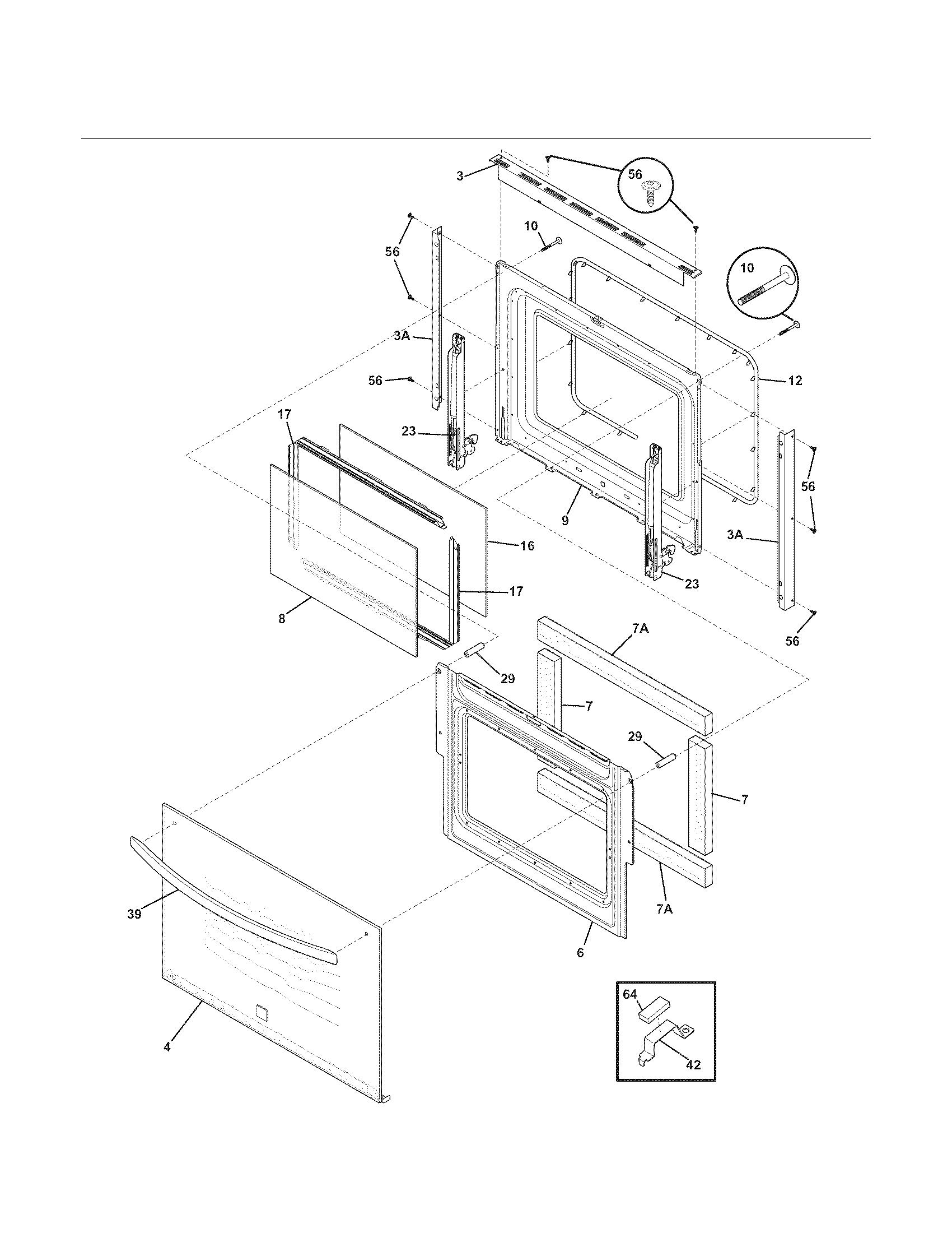 Kenmore 79046892901 door diagram
