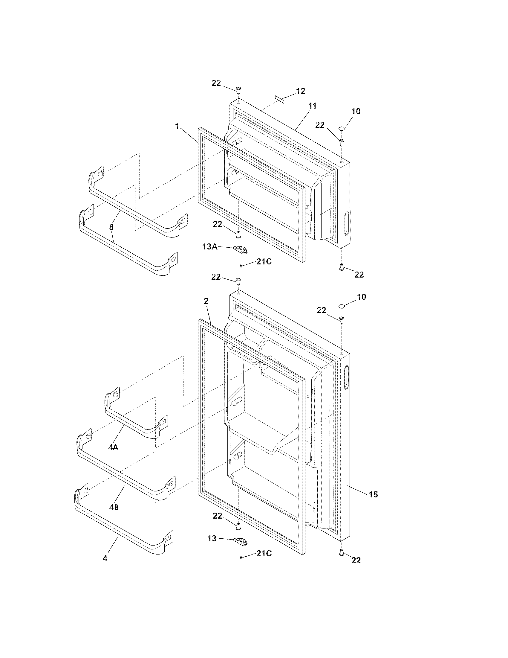 Kenmore 25361502409 door diagram