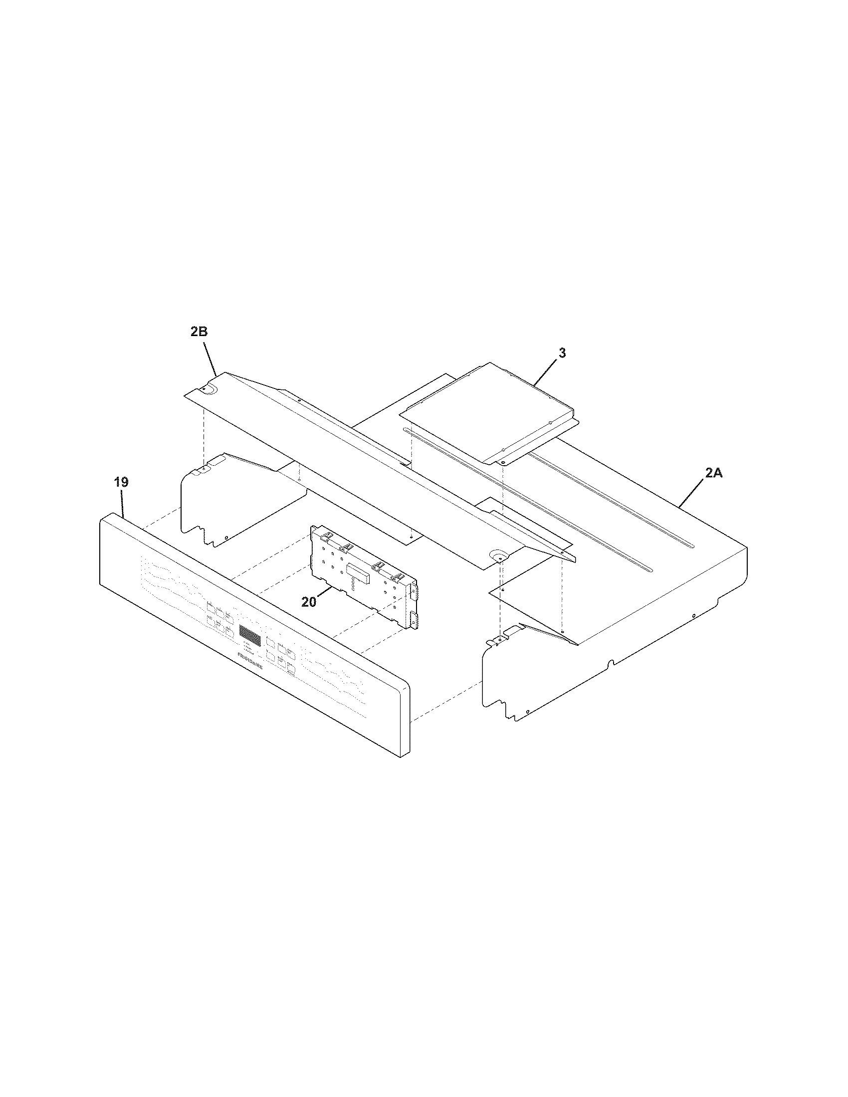 Frigidaire CFEW3025LWA control panel diagram