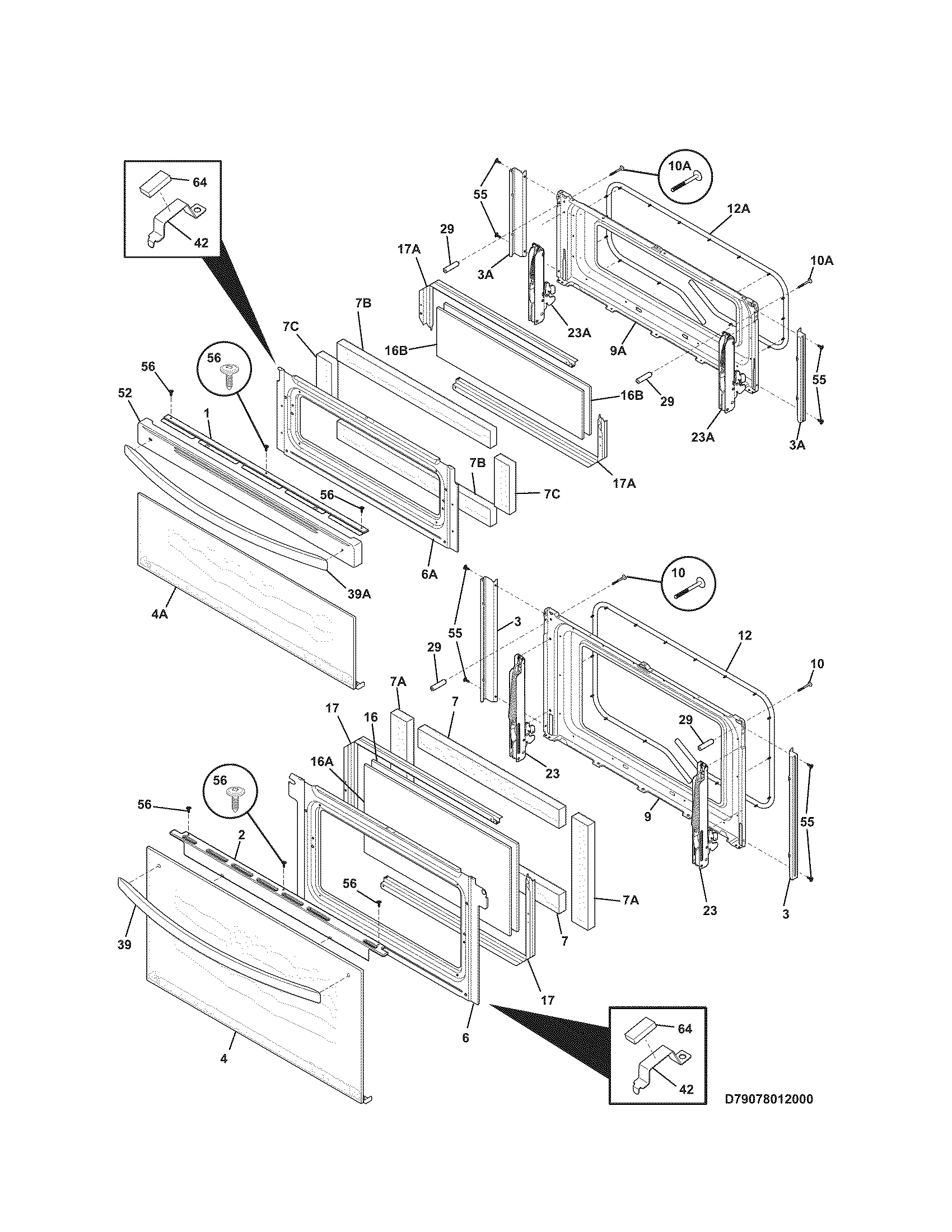 Kenmore 79078012000 doors diagram