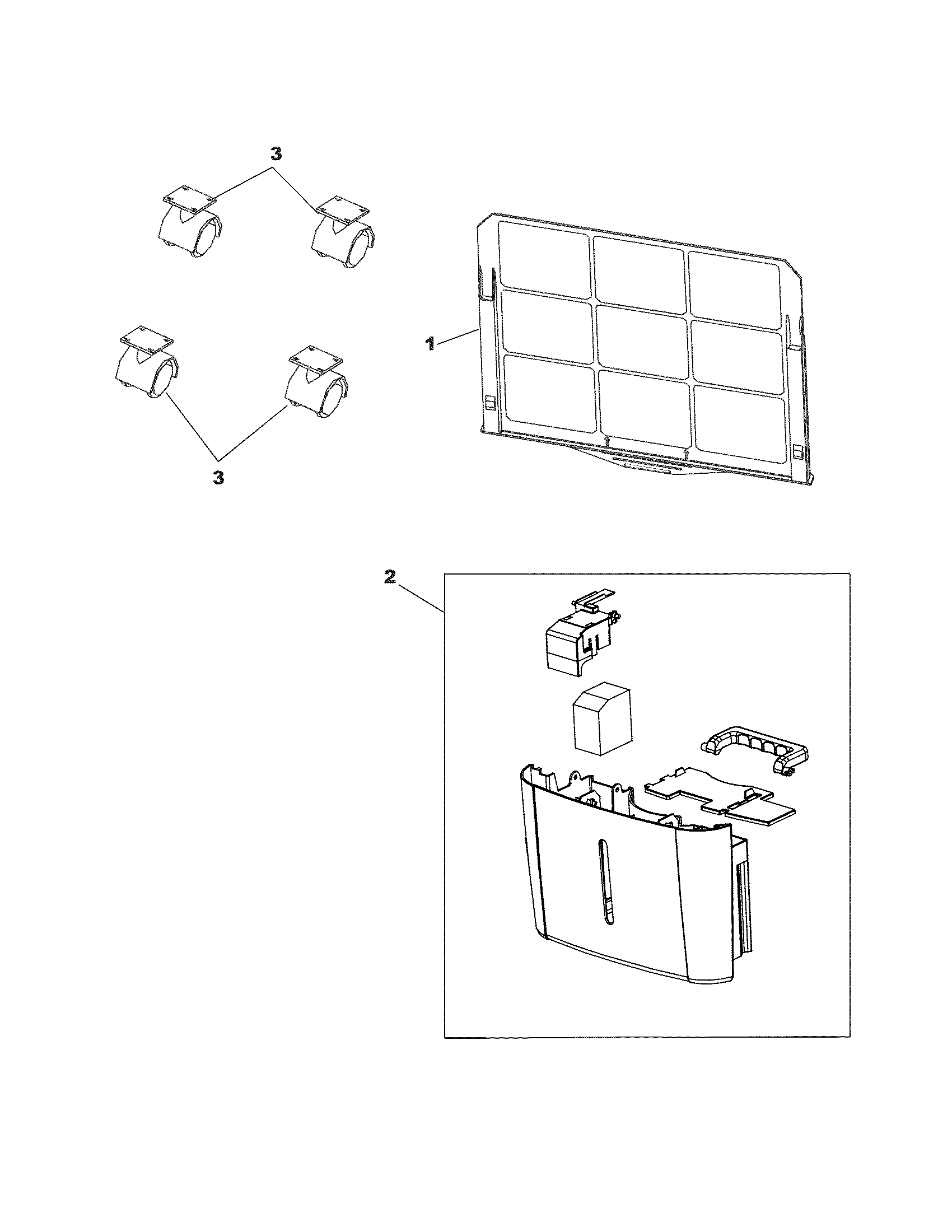 Frigidaire CAD251NTD3 recommended spare parts diagram