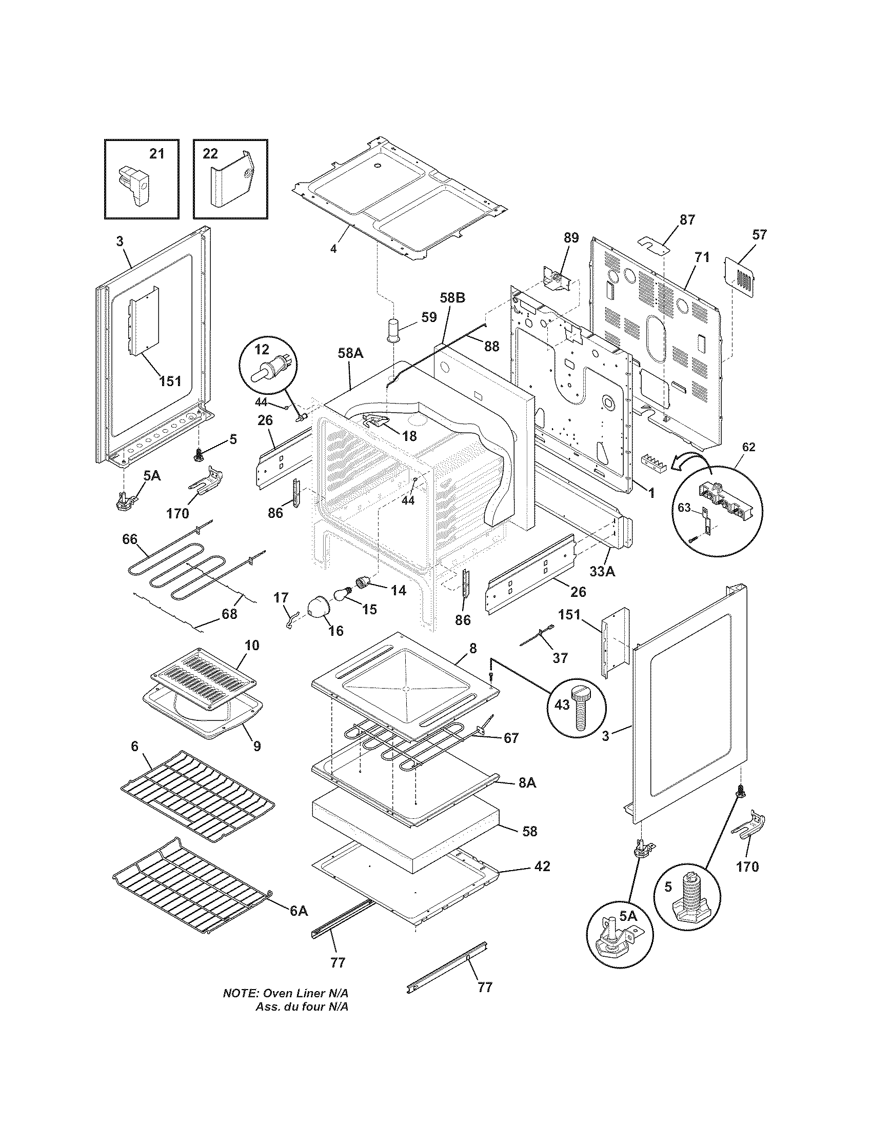 Kenmore 7909421940F body diagram