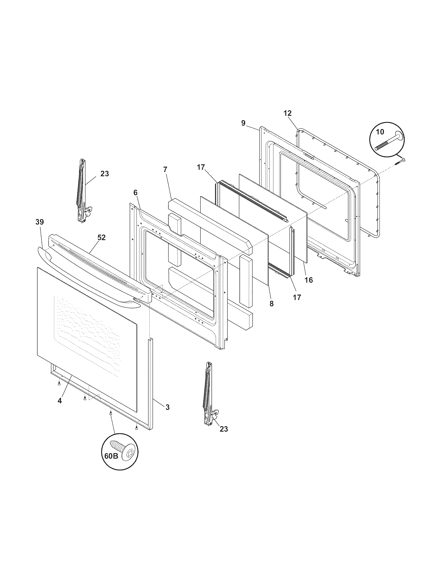 Kenmore 7909421940F door diagram