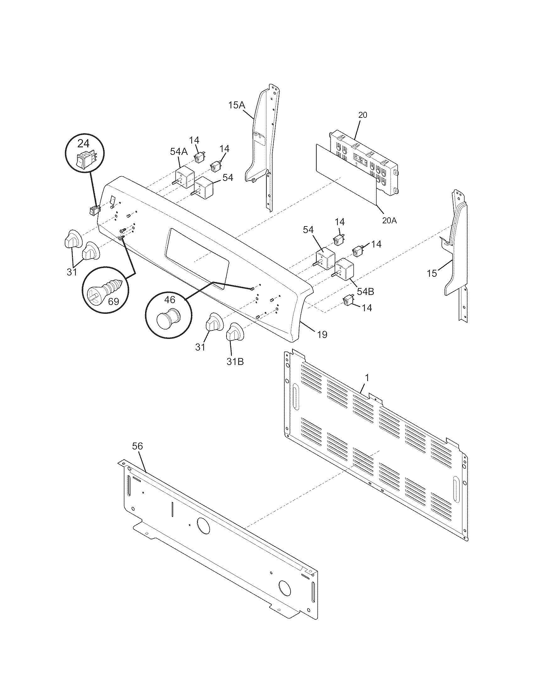 Kenmore 7909611240E backguard diagram