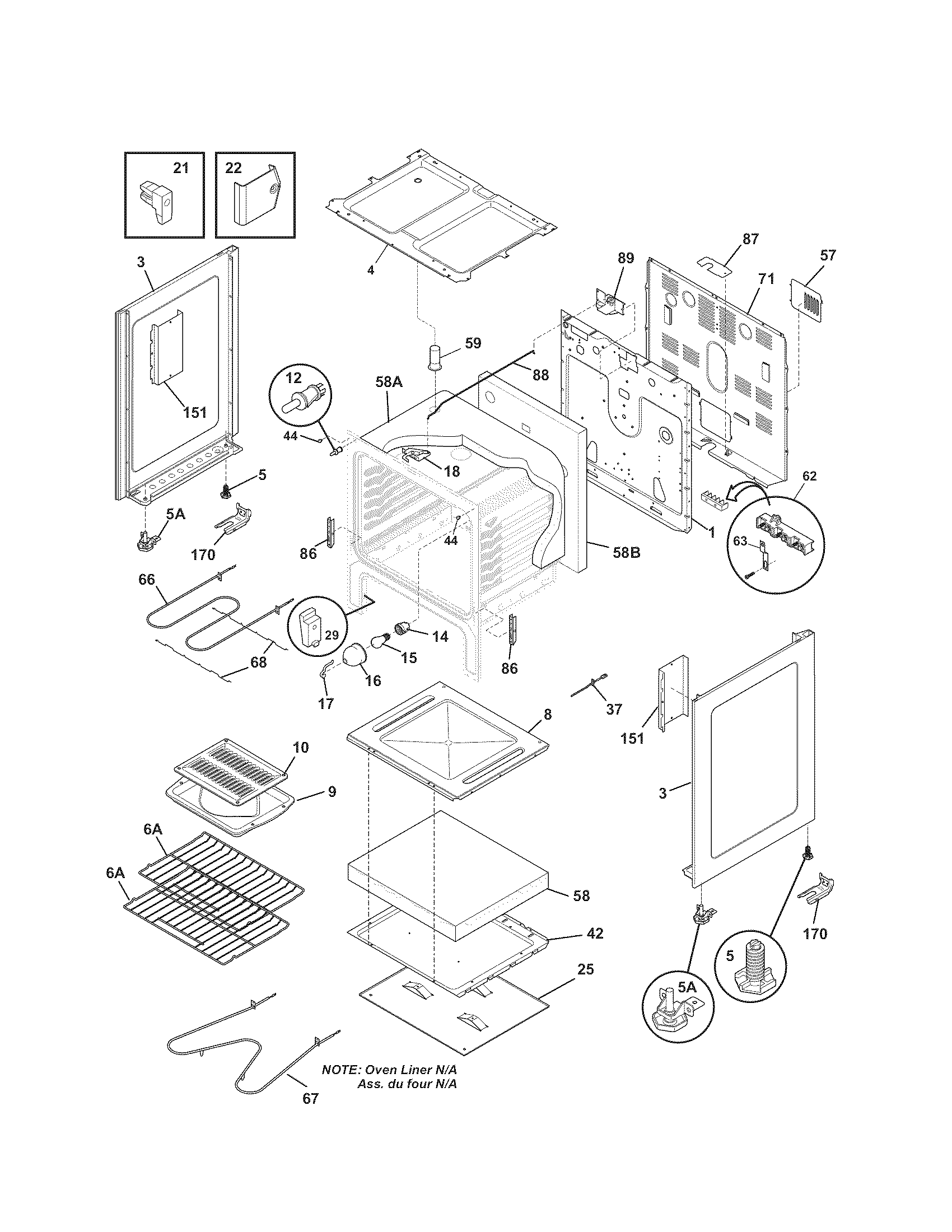 Kenmore 79094034703 body diagram