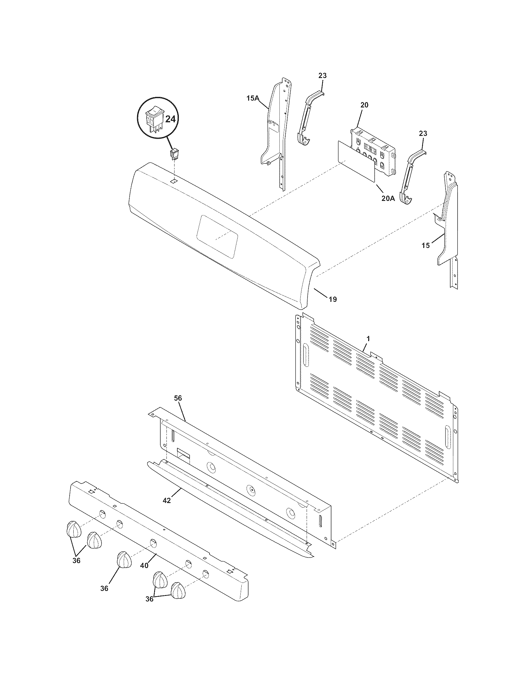 Crosley CRG3180LWA backguard diagram