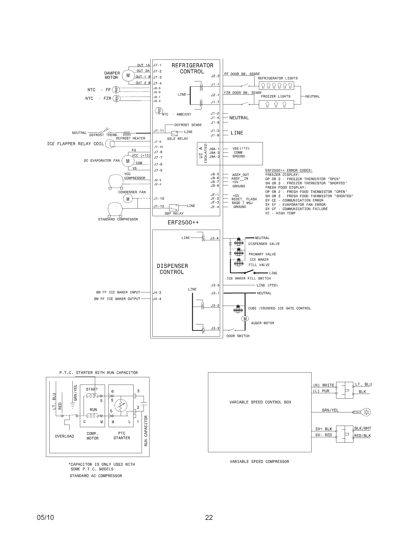 Frigidaire LGUS2642LE0 wiring schematic diagram