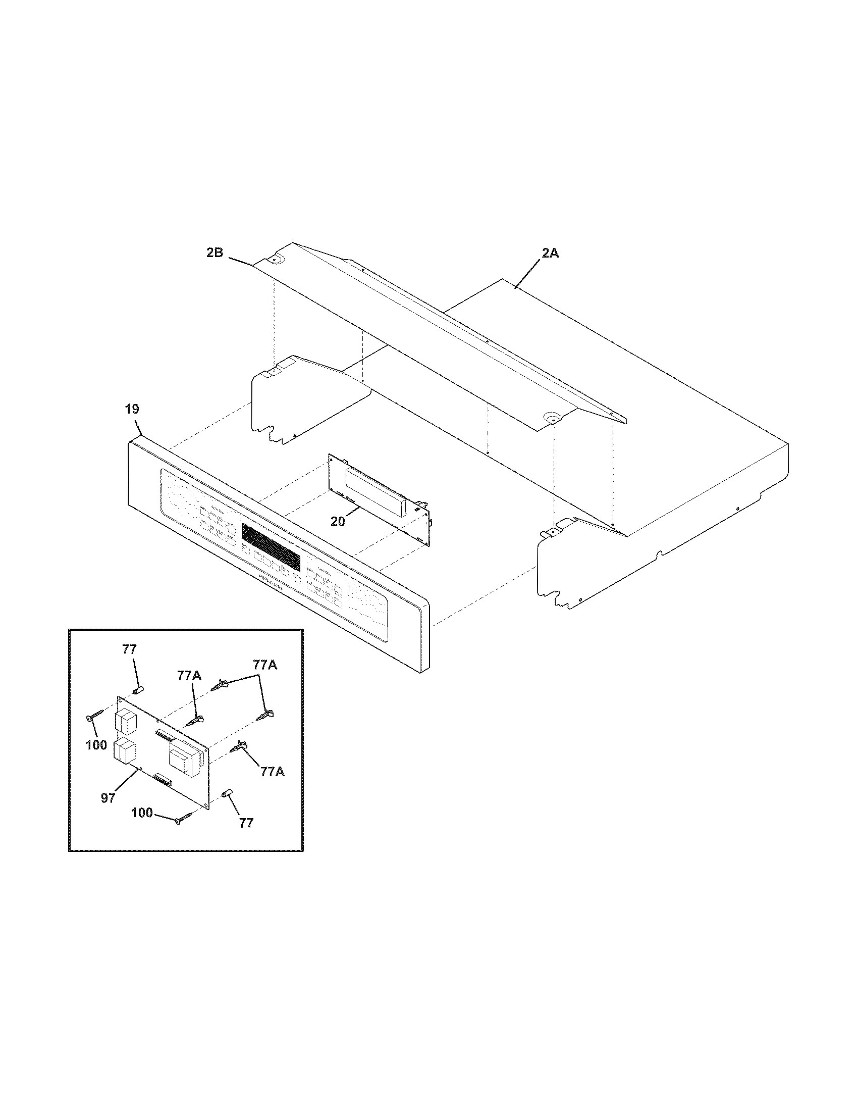 Frigidaire FFET3025LSA control panel diagram