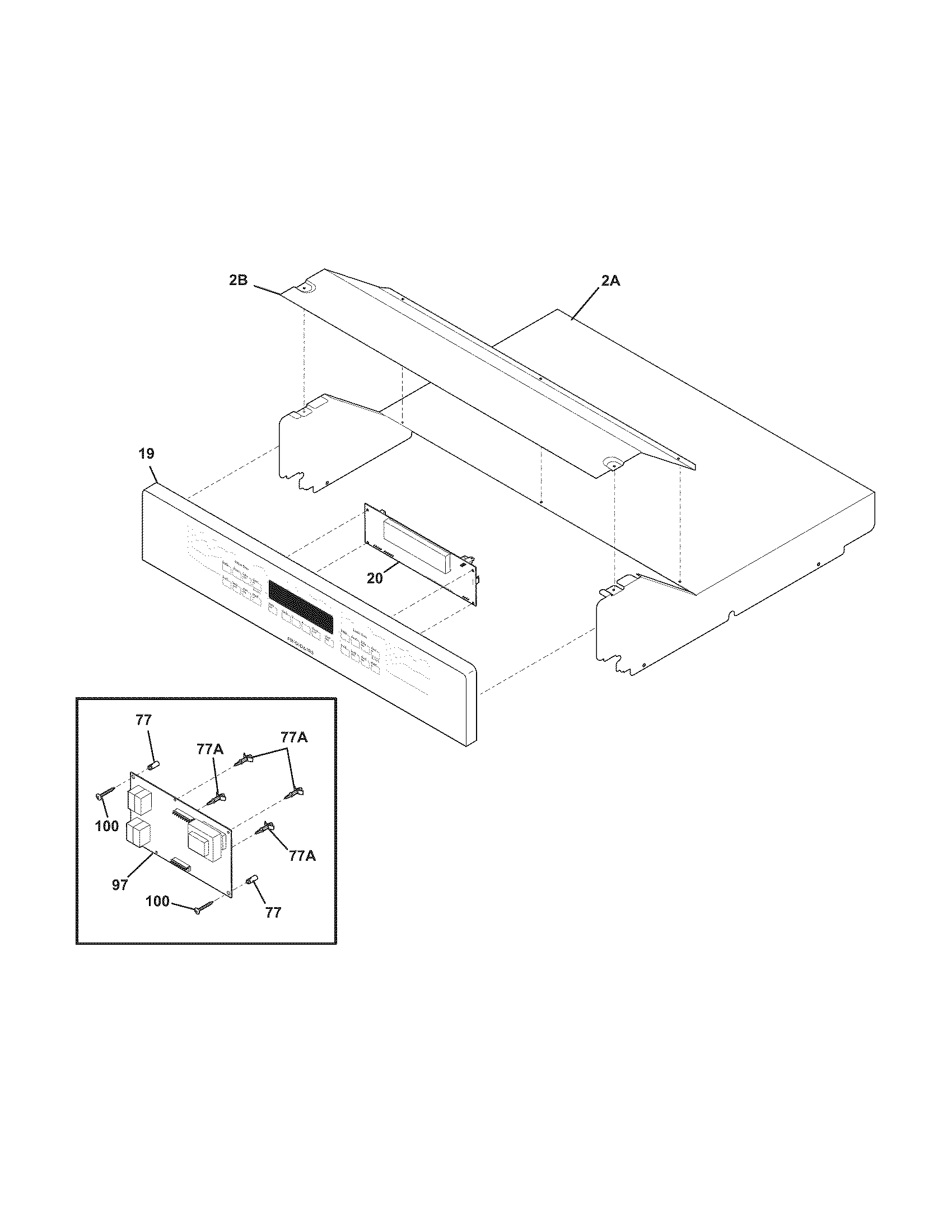 Frigidaire FFET3025LBA control panel diagram