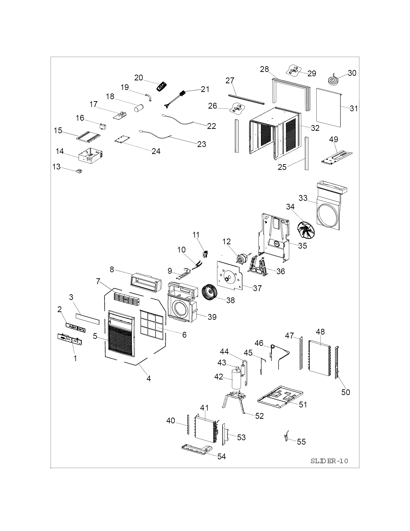 Frigidaire FRA123KT11 recommended spare parts diagram