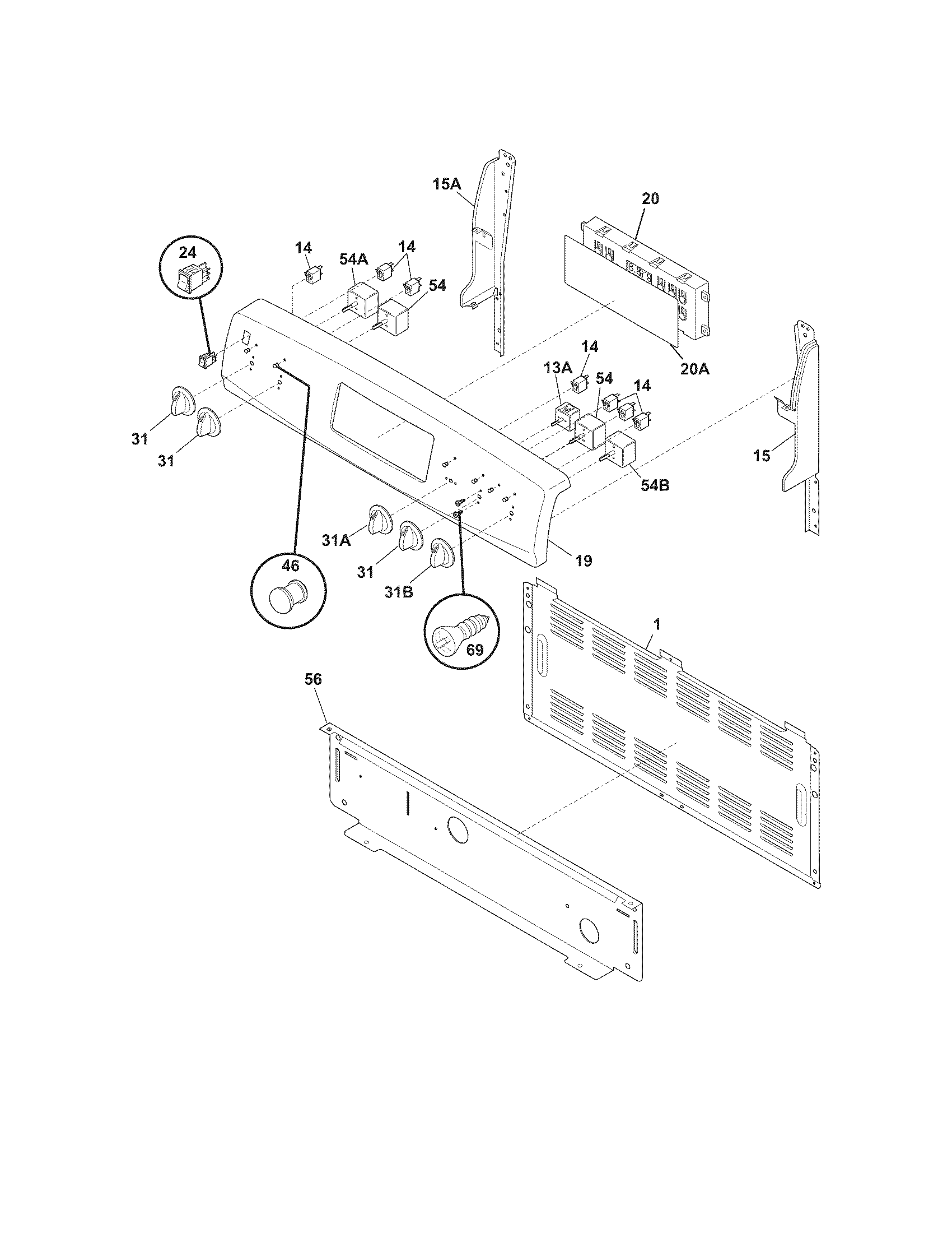Kenmore 79095354804 backguard diagram