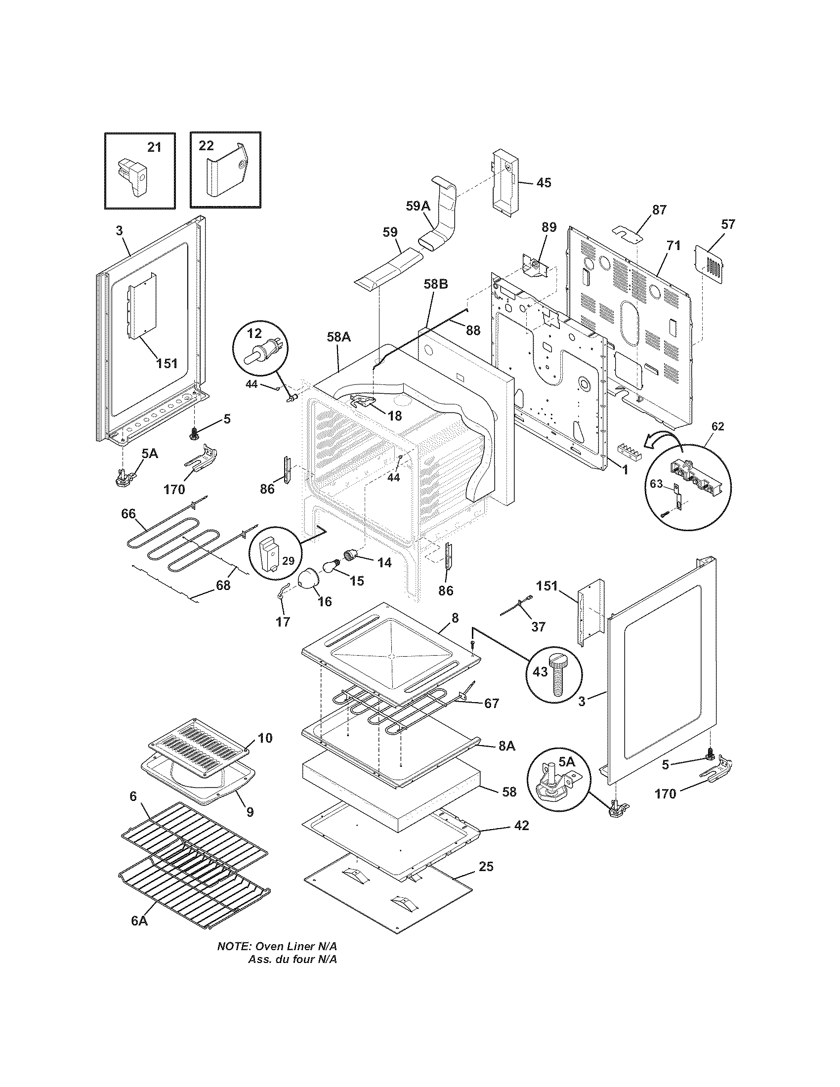 Kenmore 79095354804 body diagram