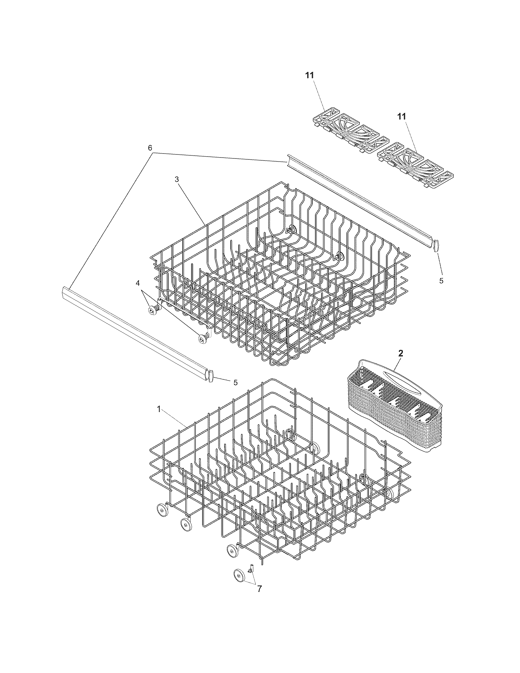 Frigidaire LFBD2409LM0A racks diagram