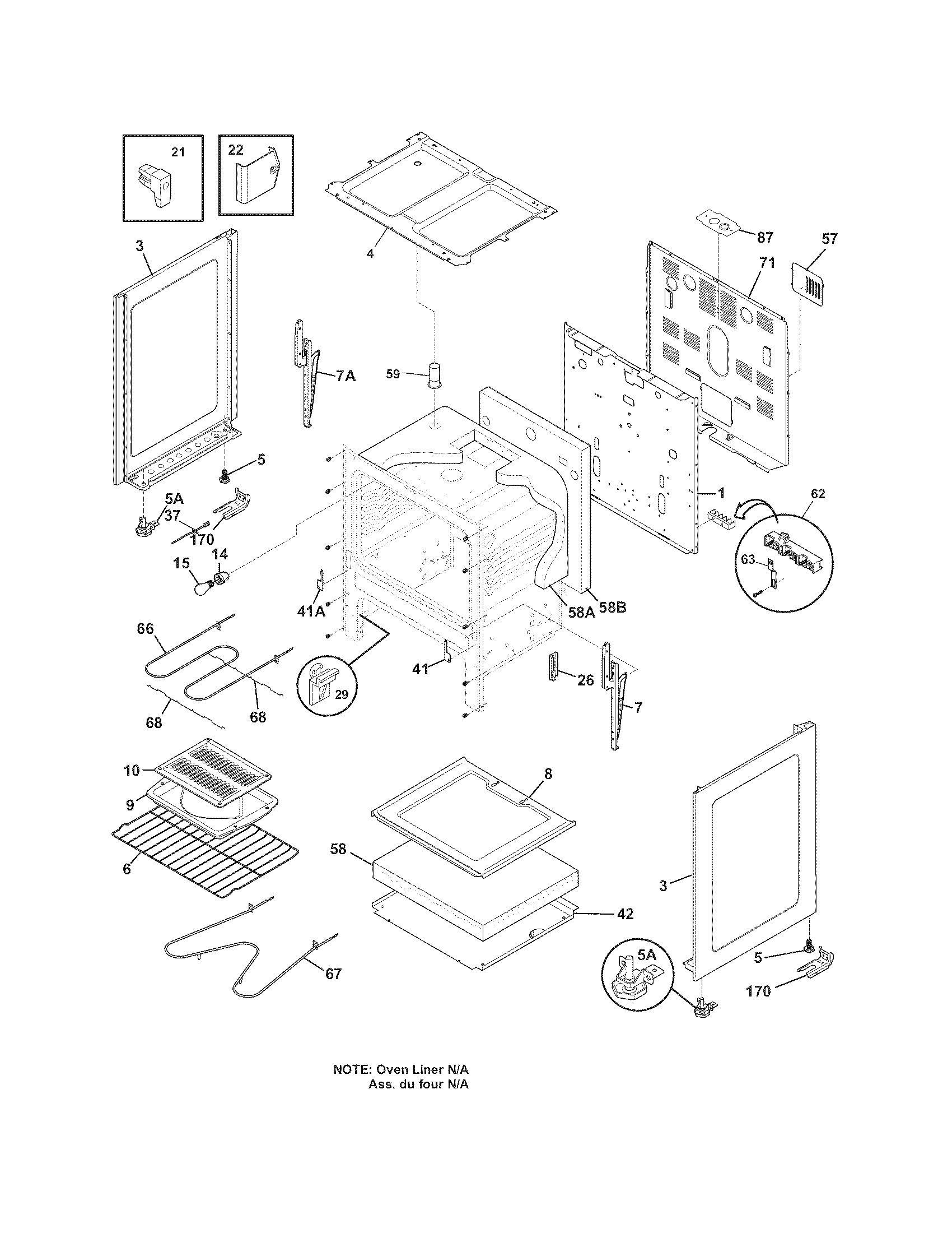 Crosley CRE3530LBA body diagram