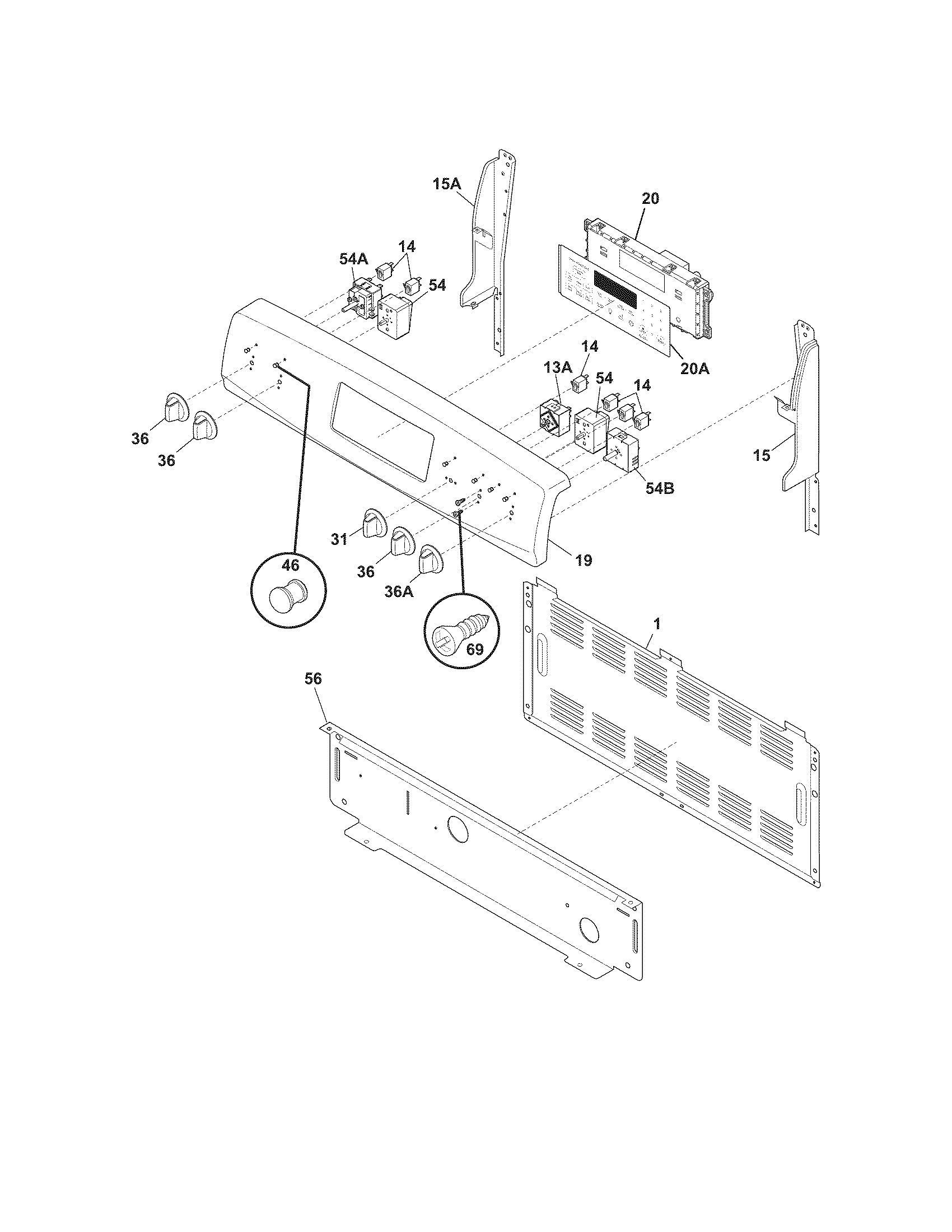 Kenmore 79092703010 backguard diagram