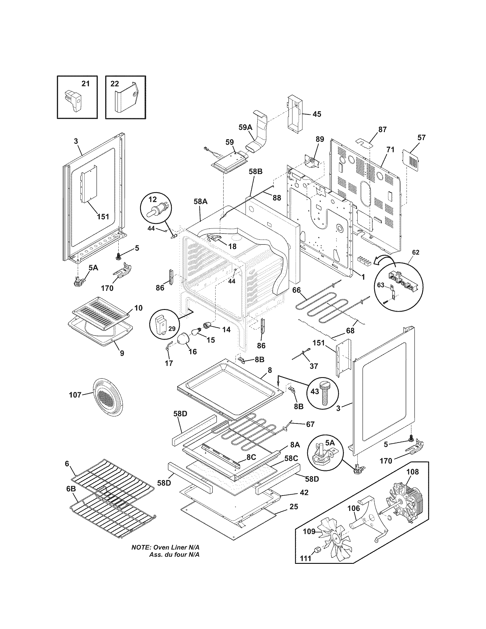Kenmore 79092703010 body diagram