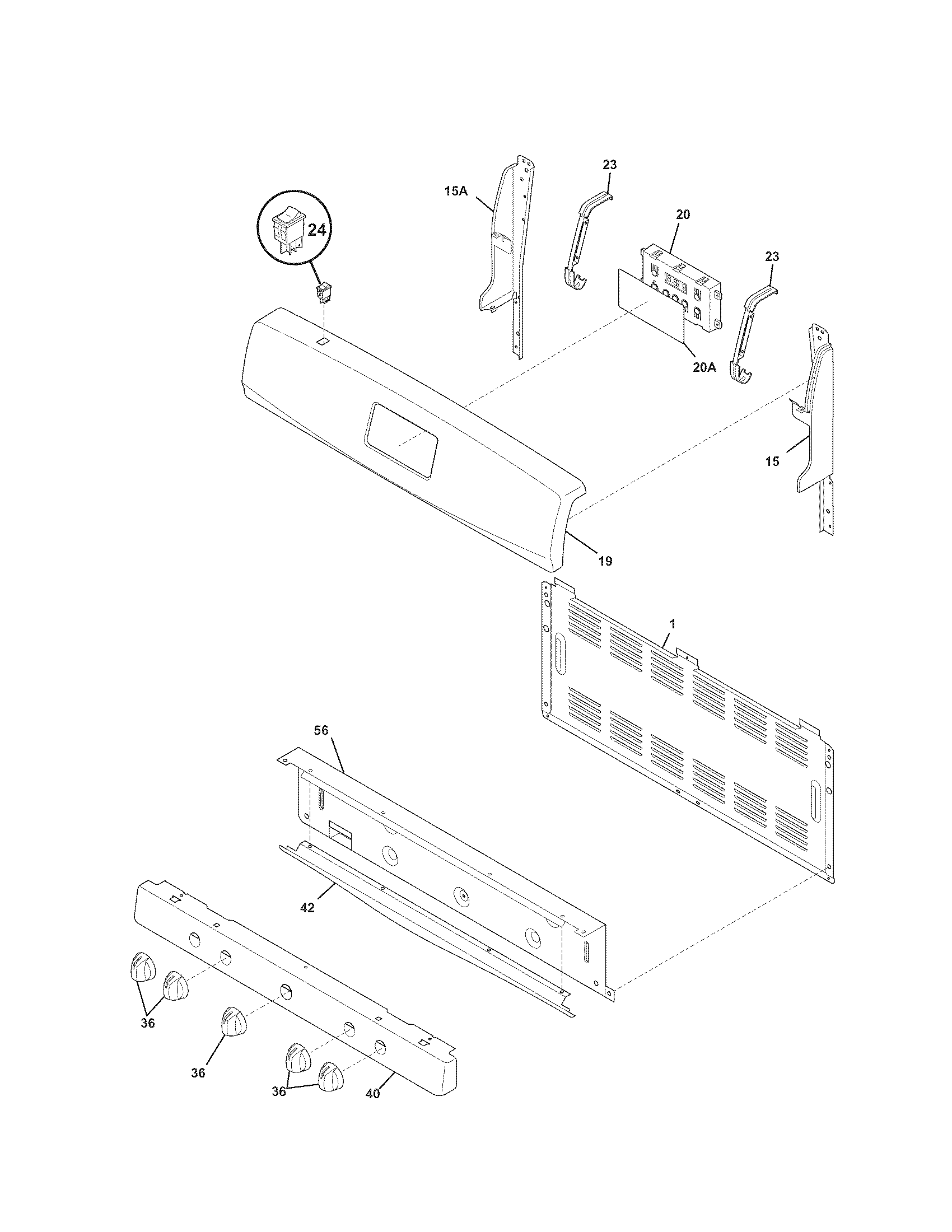 Kenmore 79071319707 backguard diagram