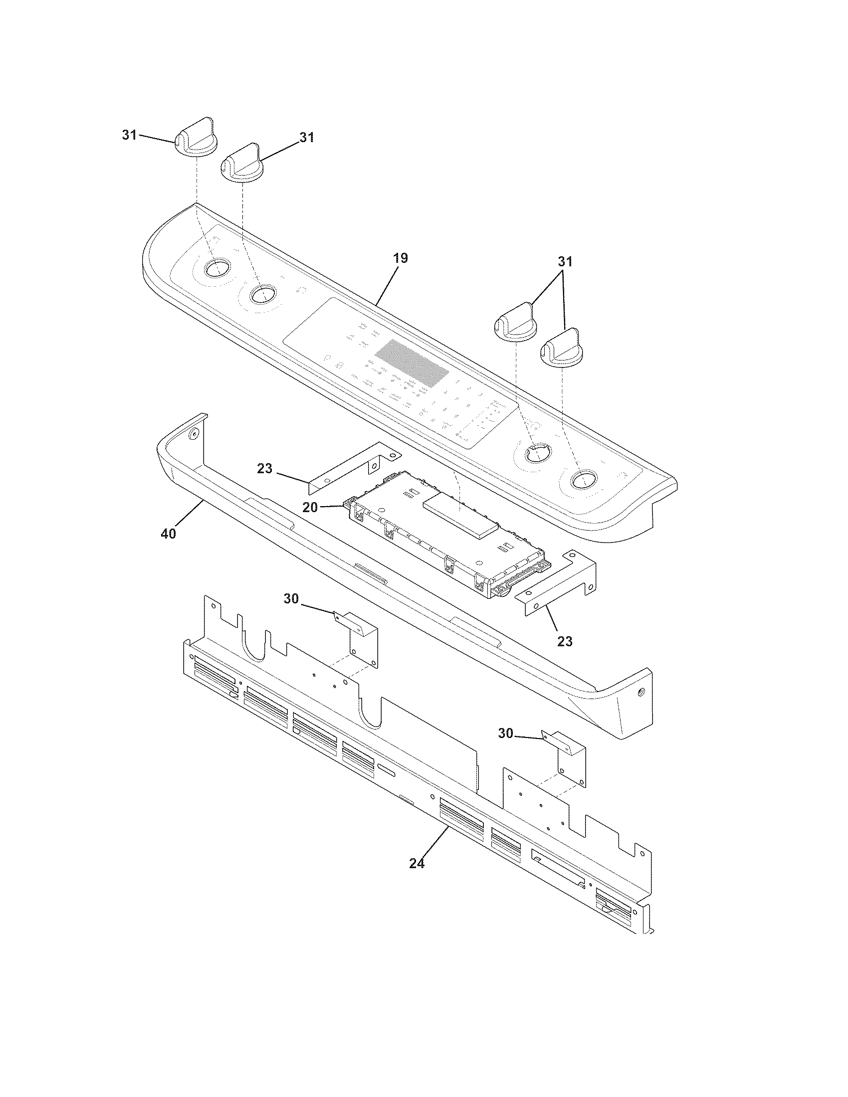 Frigidaire FPGS3085KFE backguard diagram