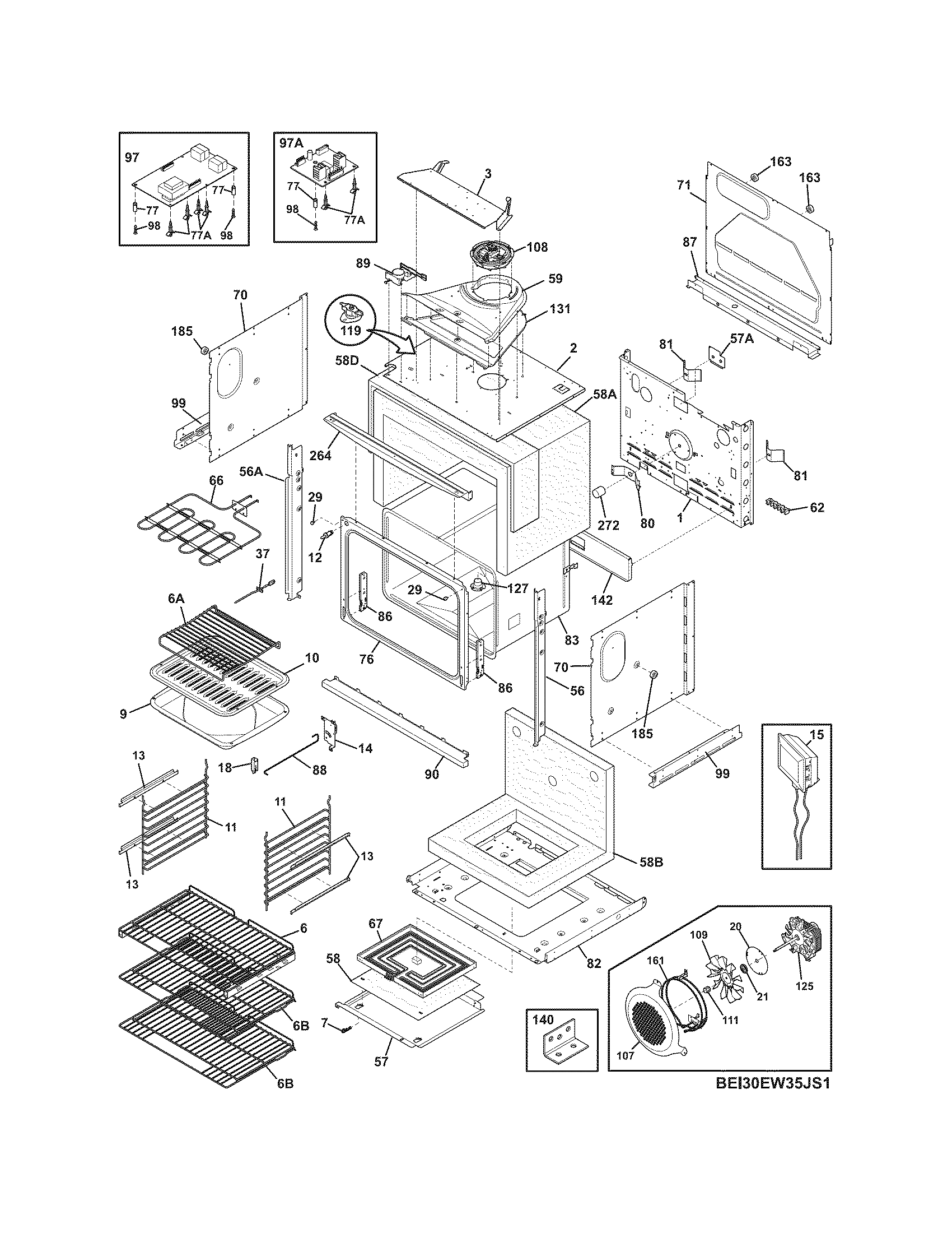 Electrolux EI30EW35JS1 body diagram