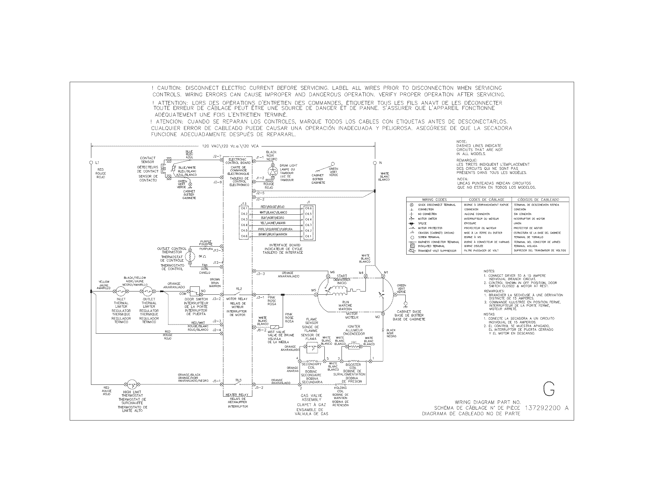 Frigidaire FASG7074LN0 wiring diagram diagram
