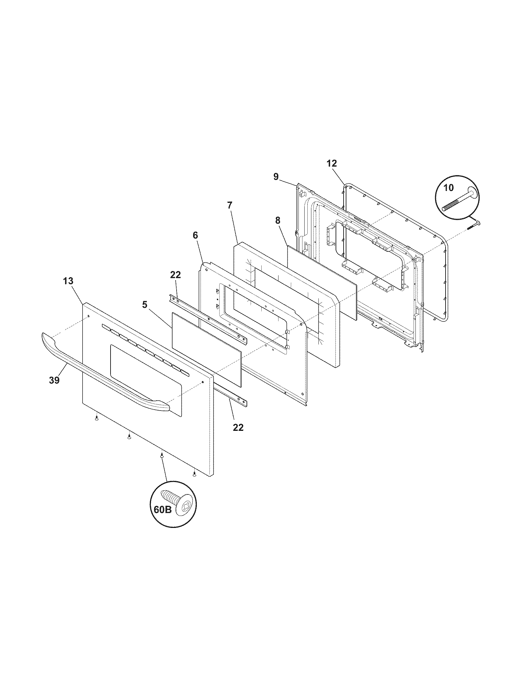 Kenmore 79090119010 door diagram