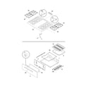 Frigidaire FFGF3011LWB top/drawer diagram