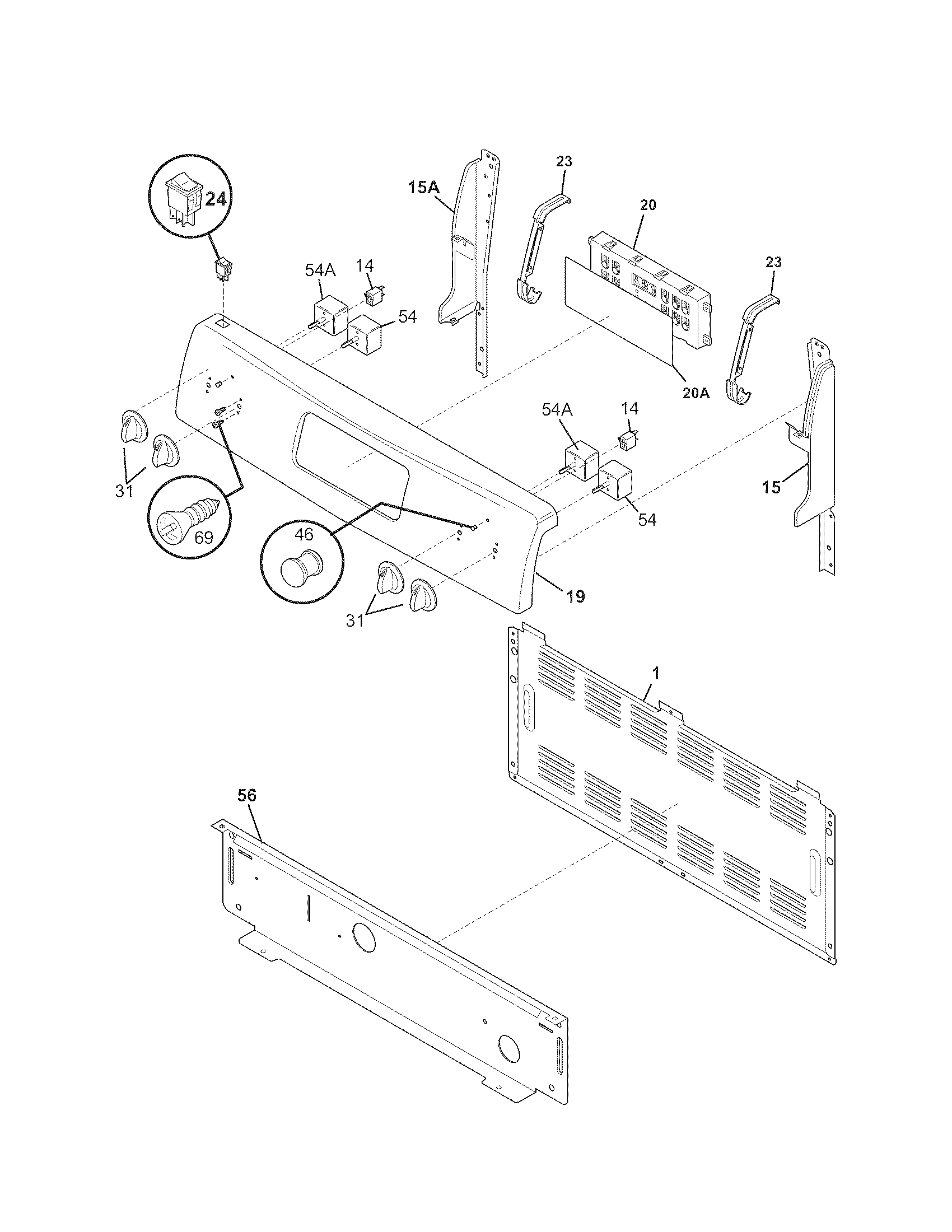 Kenmore 79090133704 backguard diagram