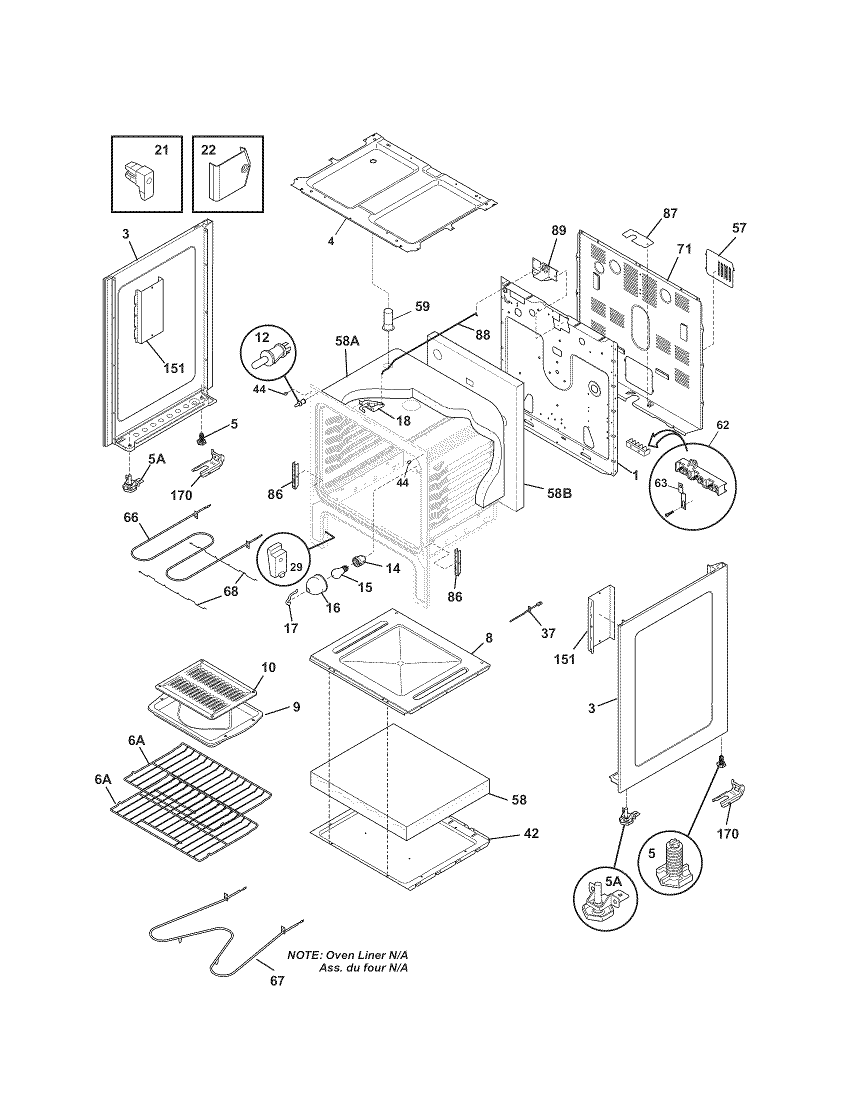 Kenmore 79090133704 body diagram