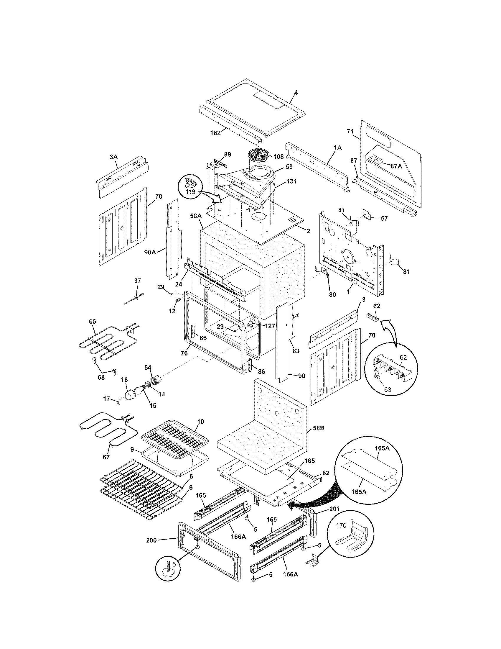 Kenmore 79046762901 body diagram