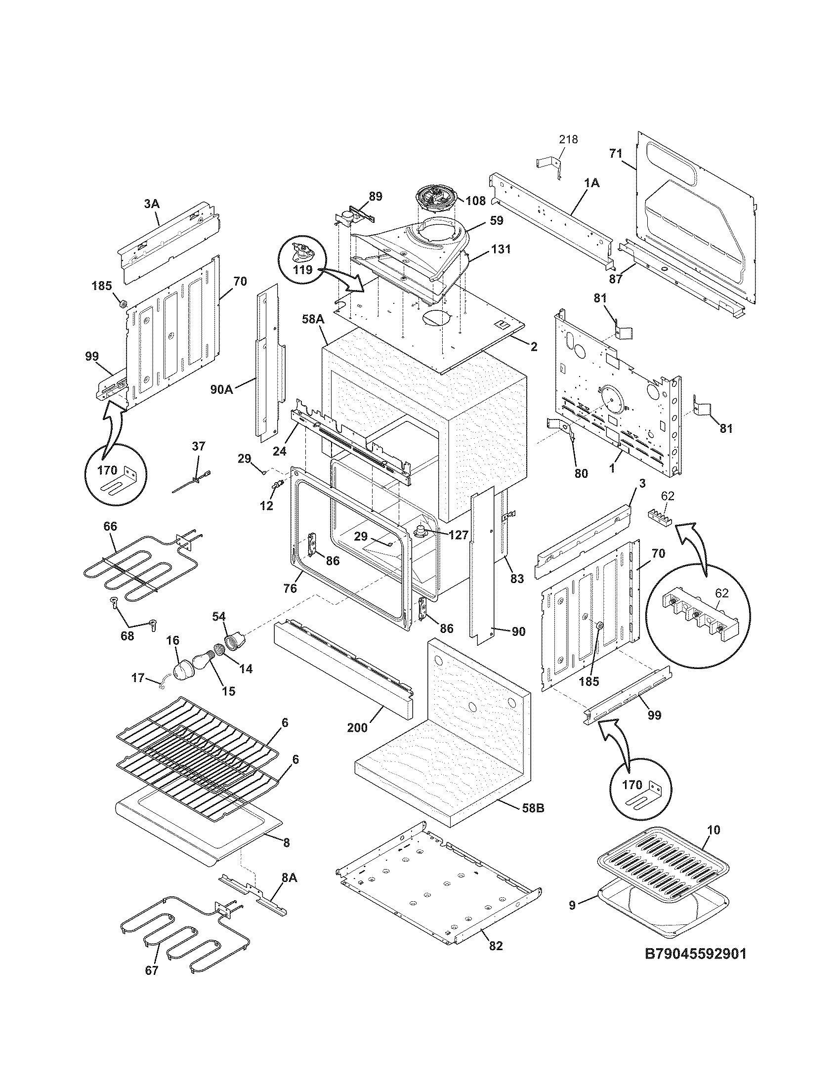 Kenmore 79045594901 body diagram