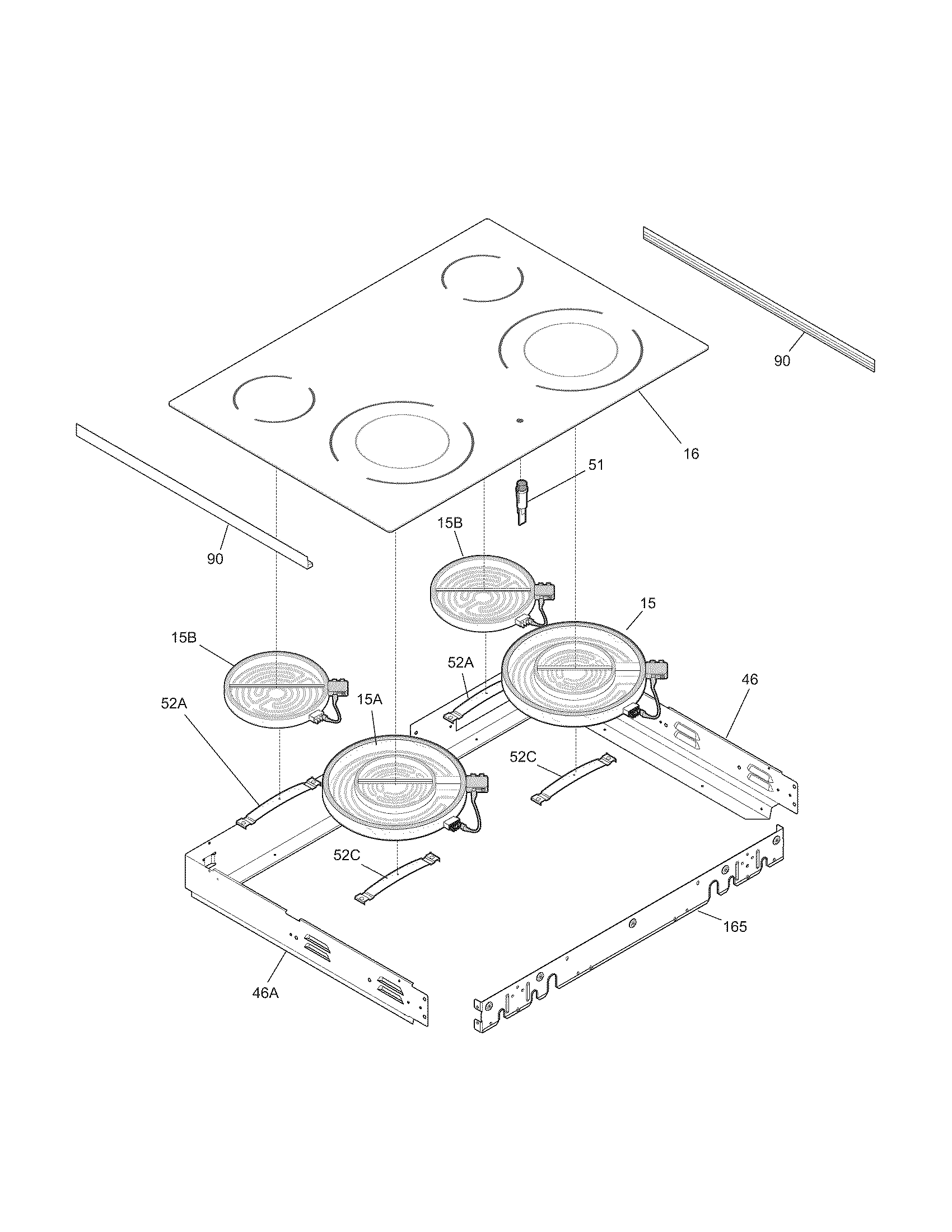 Kenmore 79045594901 top/drawer diagram