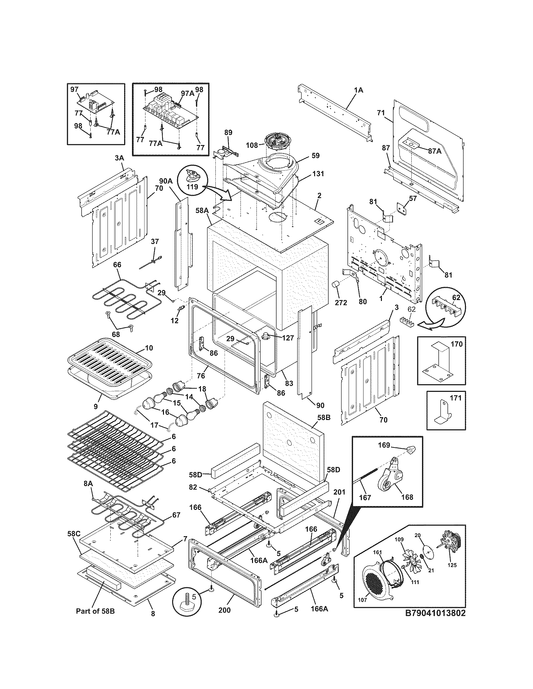 Kenmore Elite 79041013802 body diagram