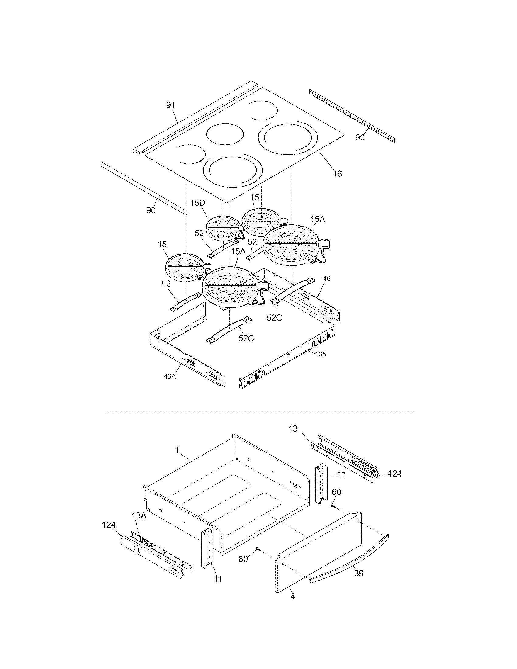Kenmore Elite 79041013802 top/drawer diagram