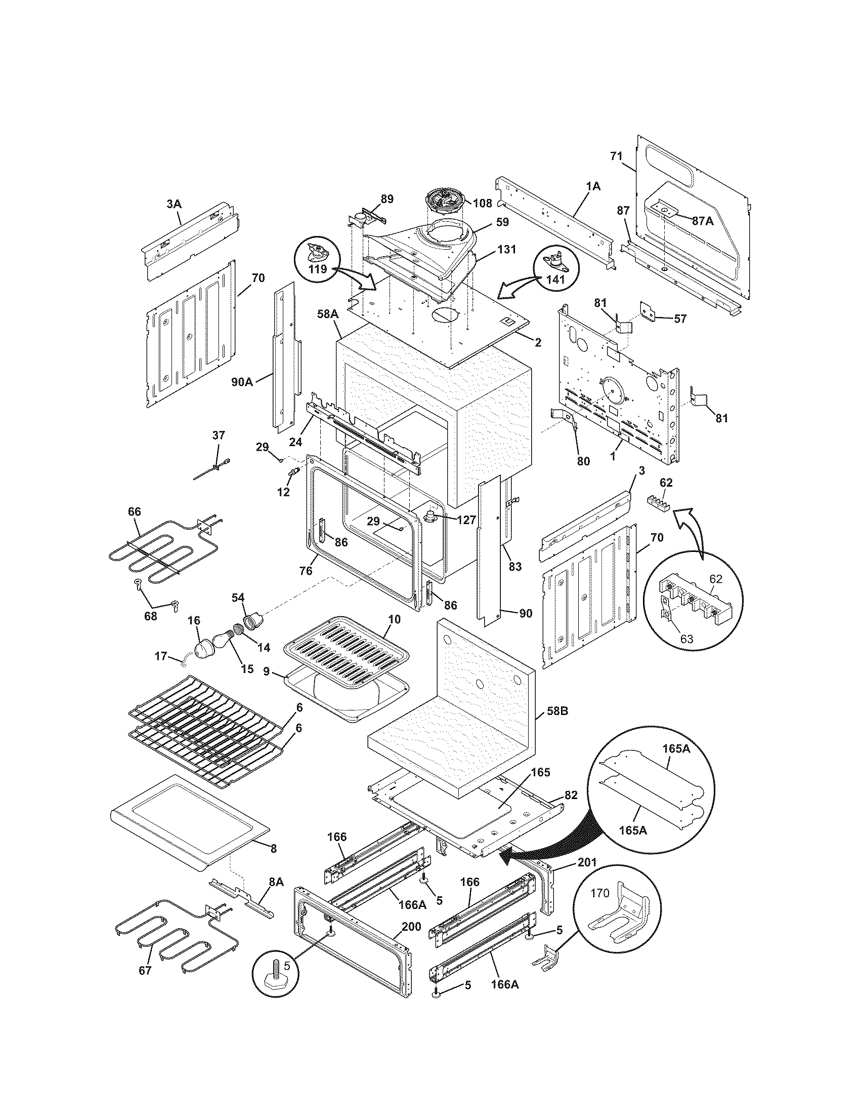 Kenmore 79046782901 body diagram