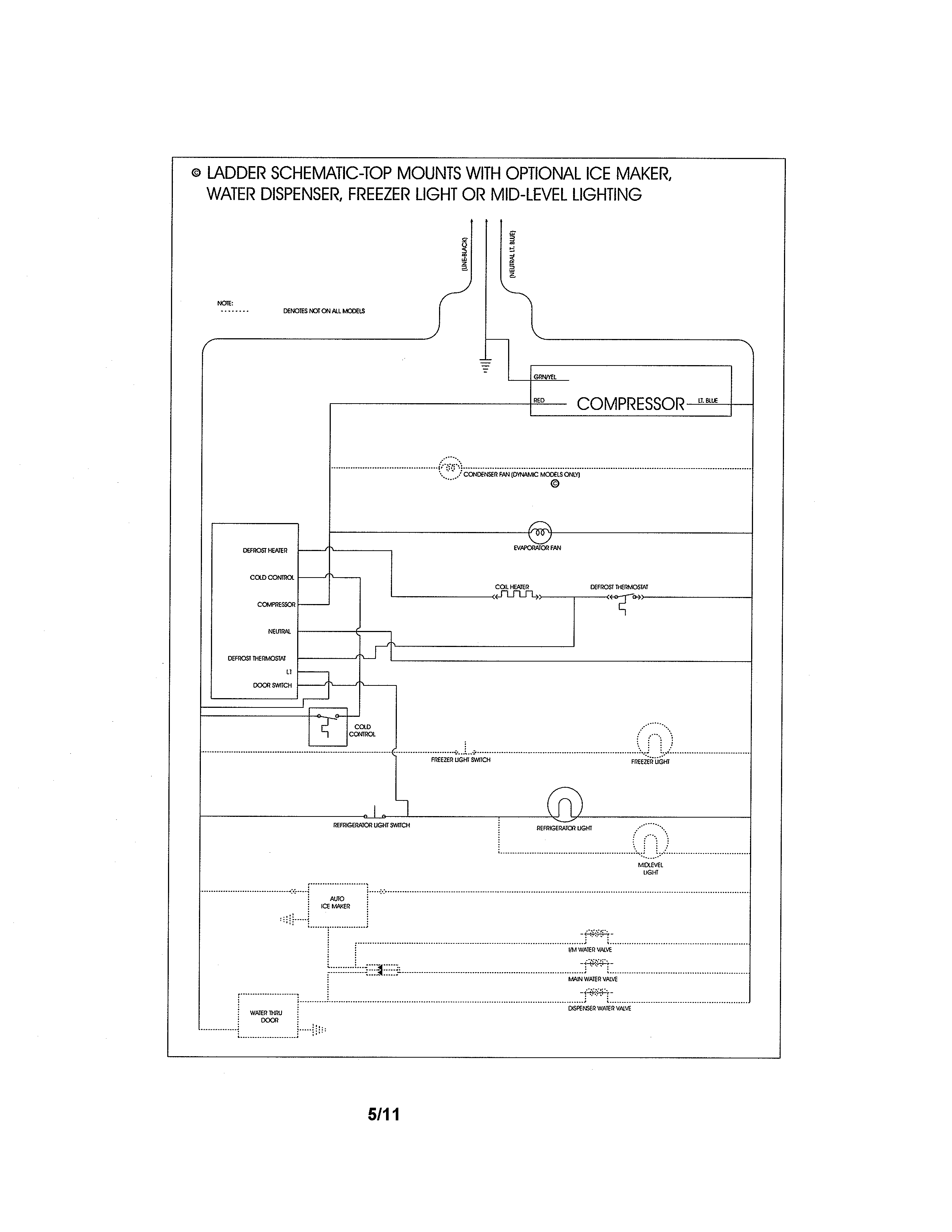 Frigidaire LGUI1849LF0 wiring schematic diagram