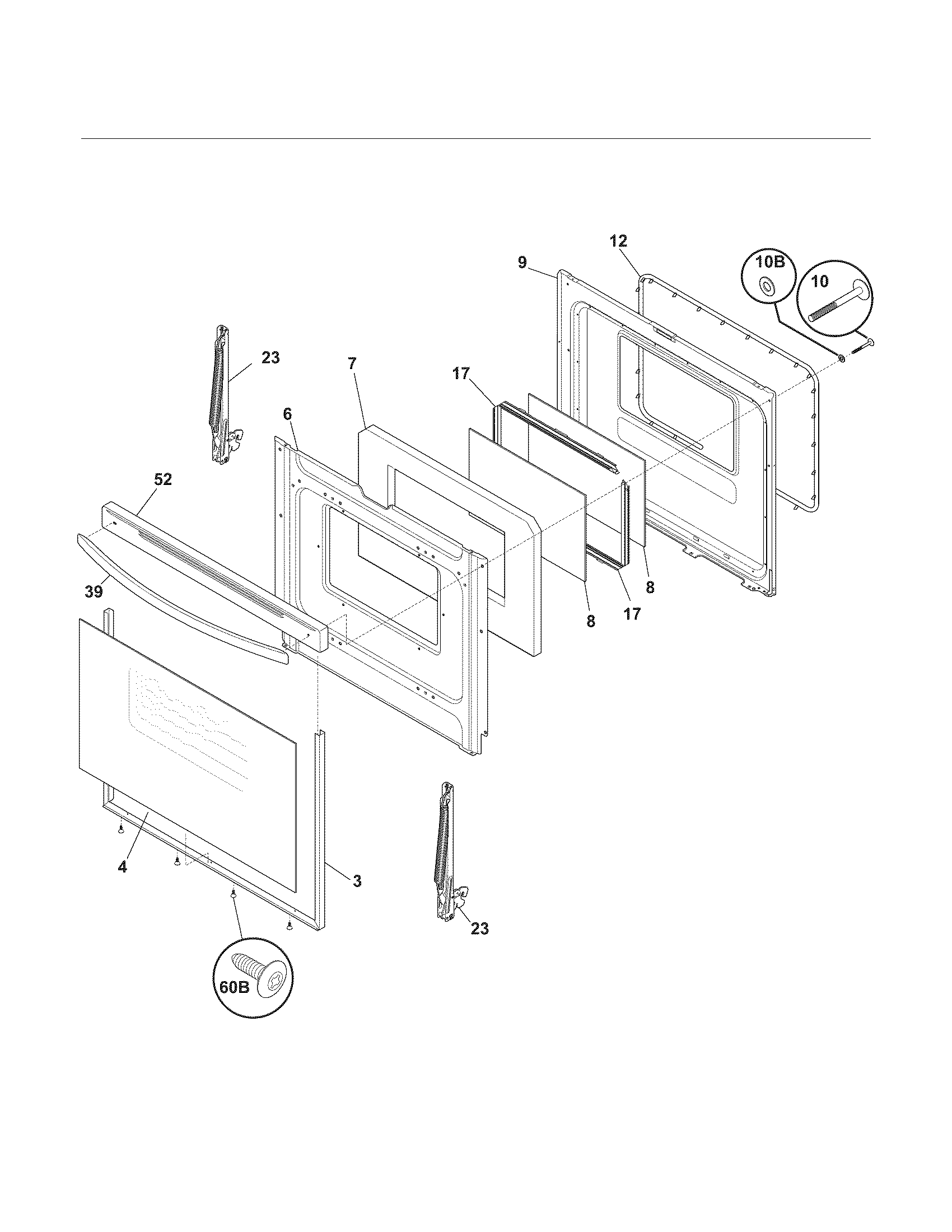 Kenmore 79072301010 door diagram