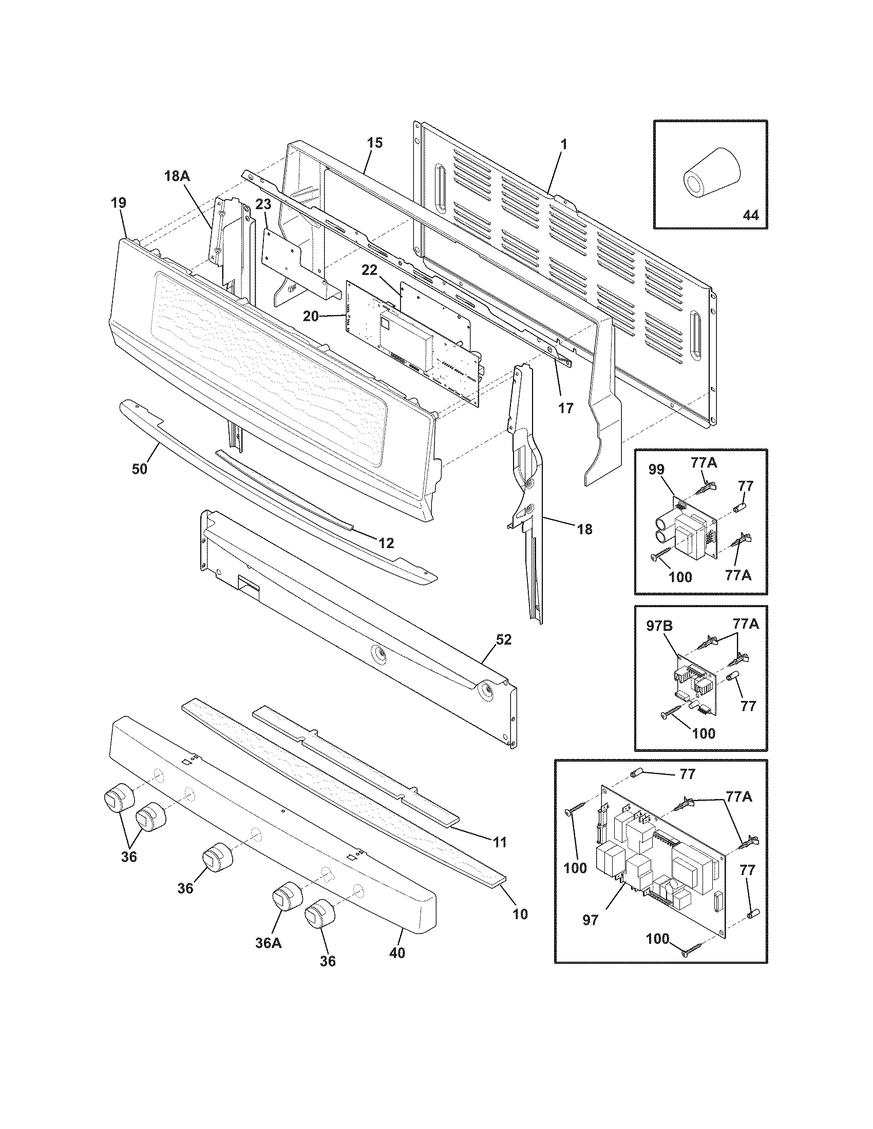 Electrolux CEW30GF6GSH backguard diagram
