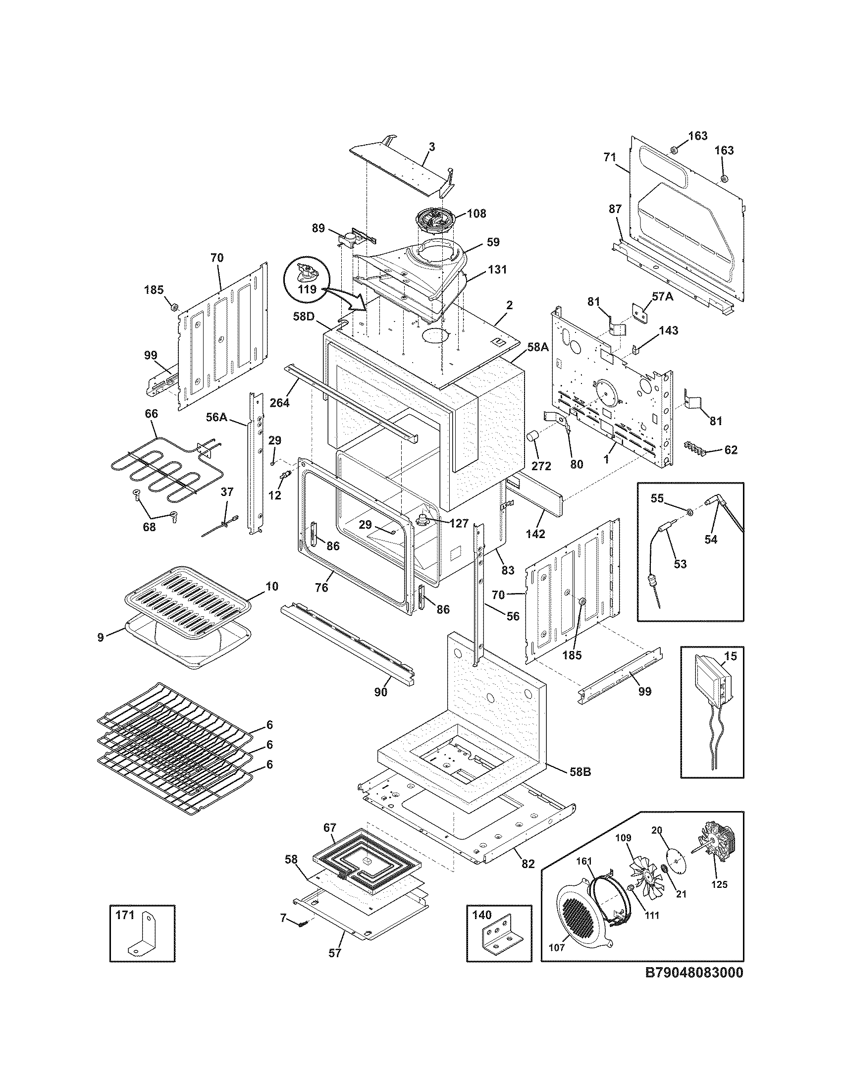 Kenmore Elite 79048083000 body diagram