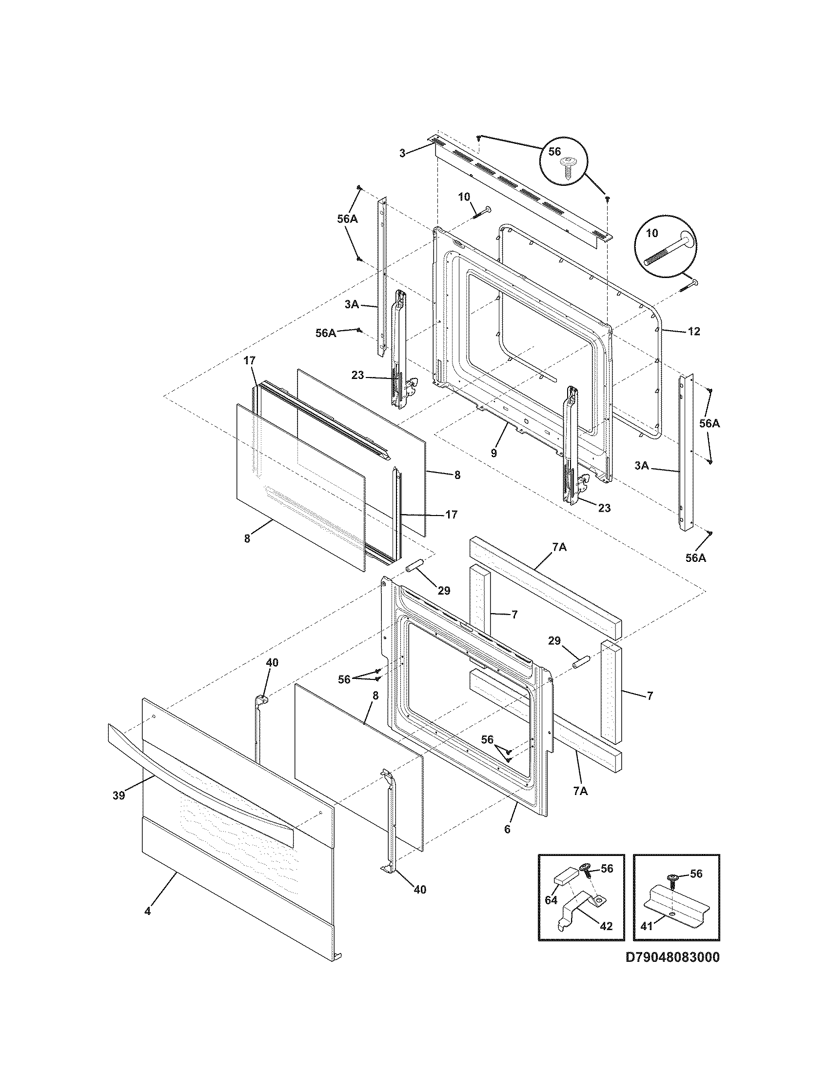 Kenmore Elite 79048083000 door diagram