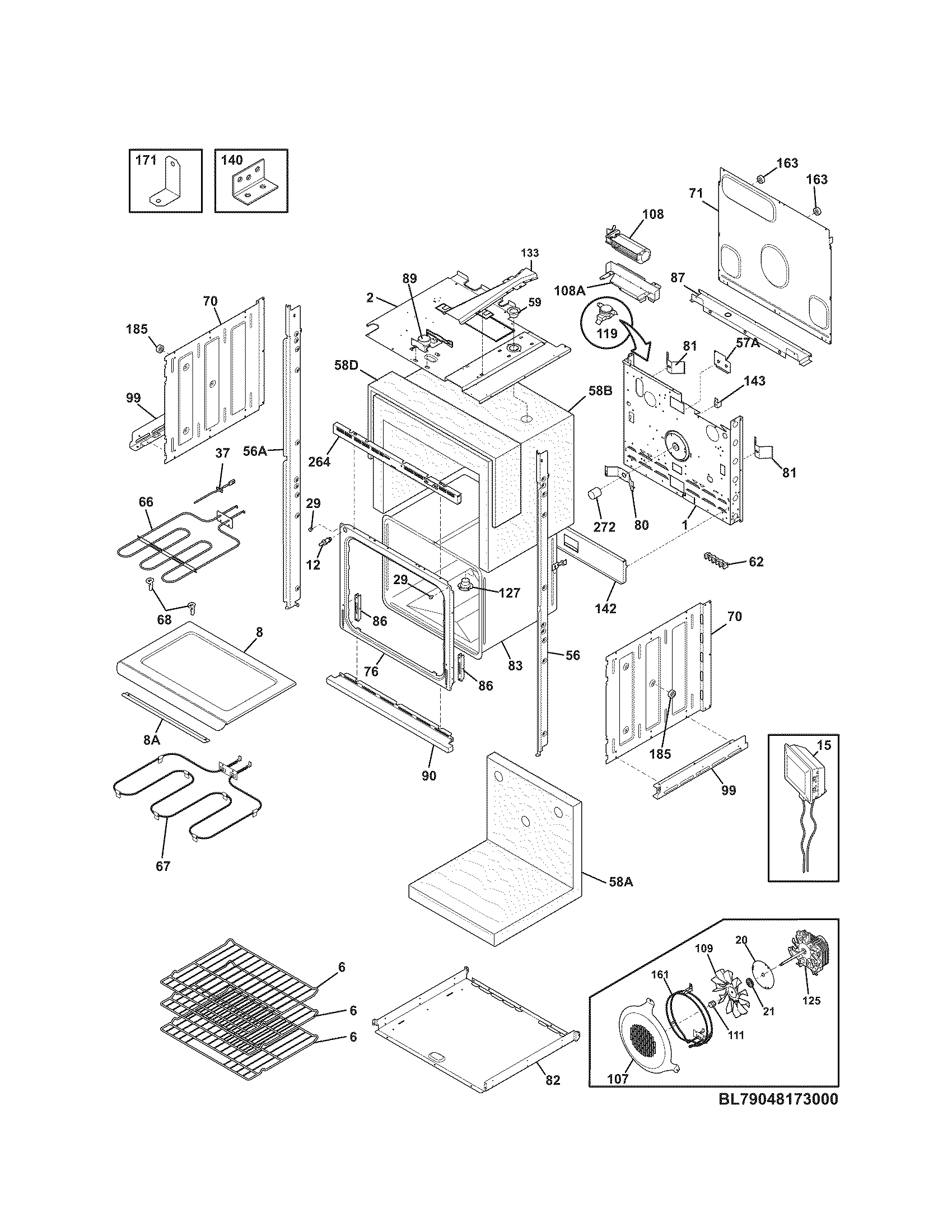 Kenmore Elite 79048173000 lower oven diagram