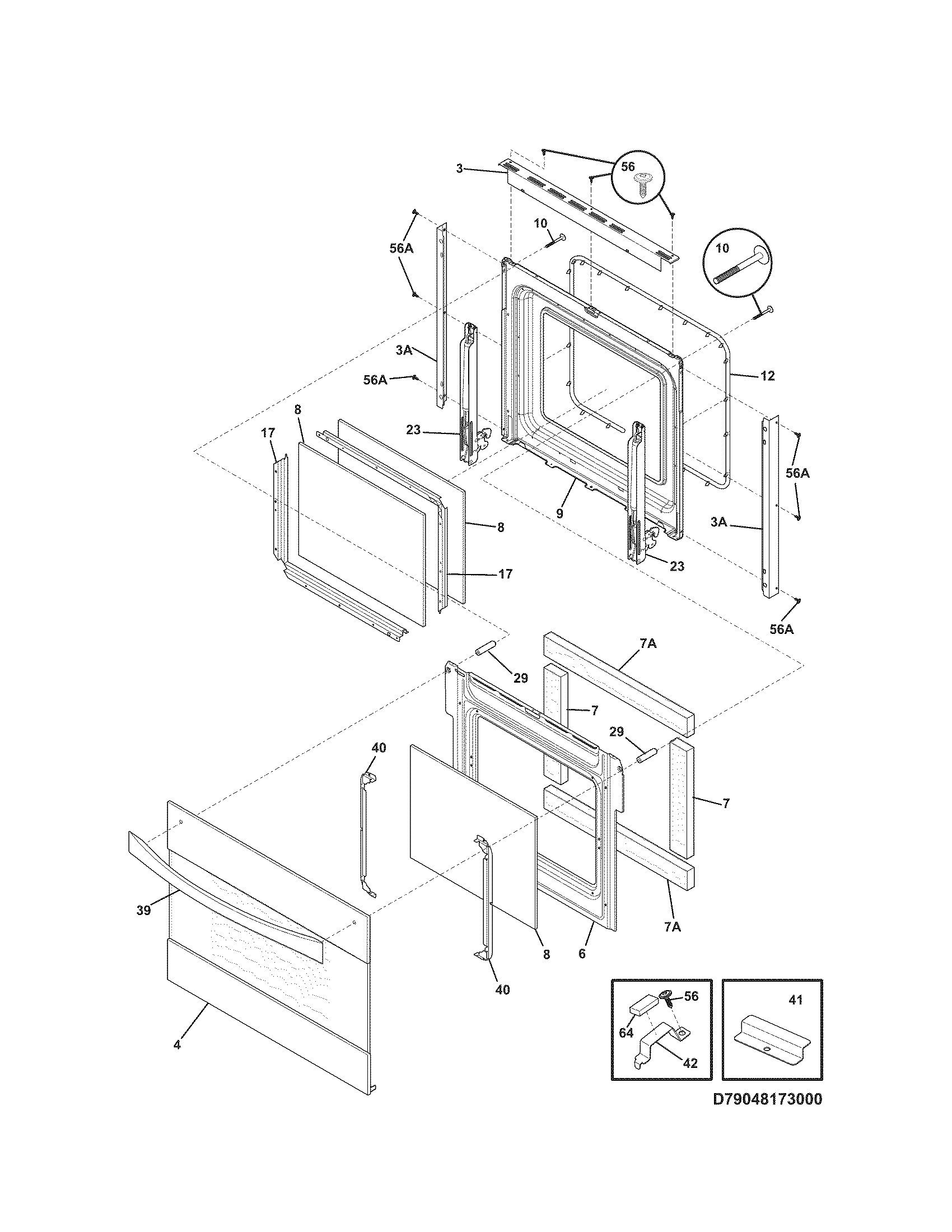 Kenmore Elite 79048173000 doors diagram