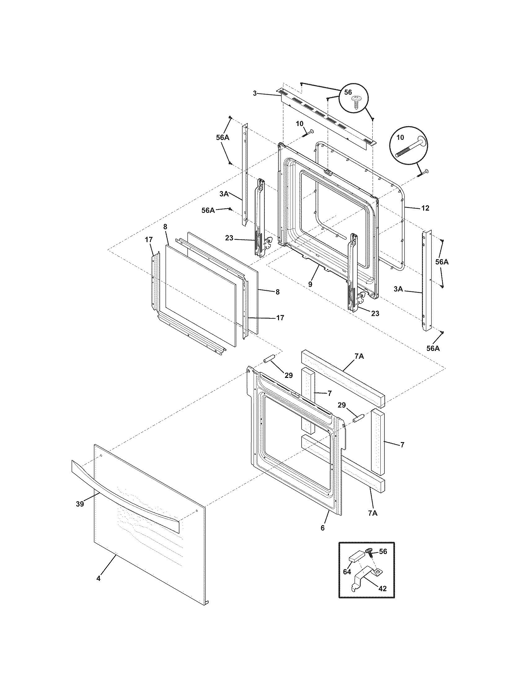 Kenmore Elite 79048172000 doors diagram