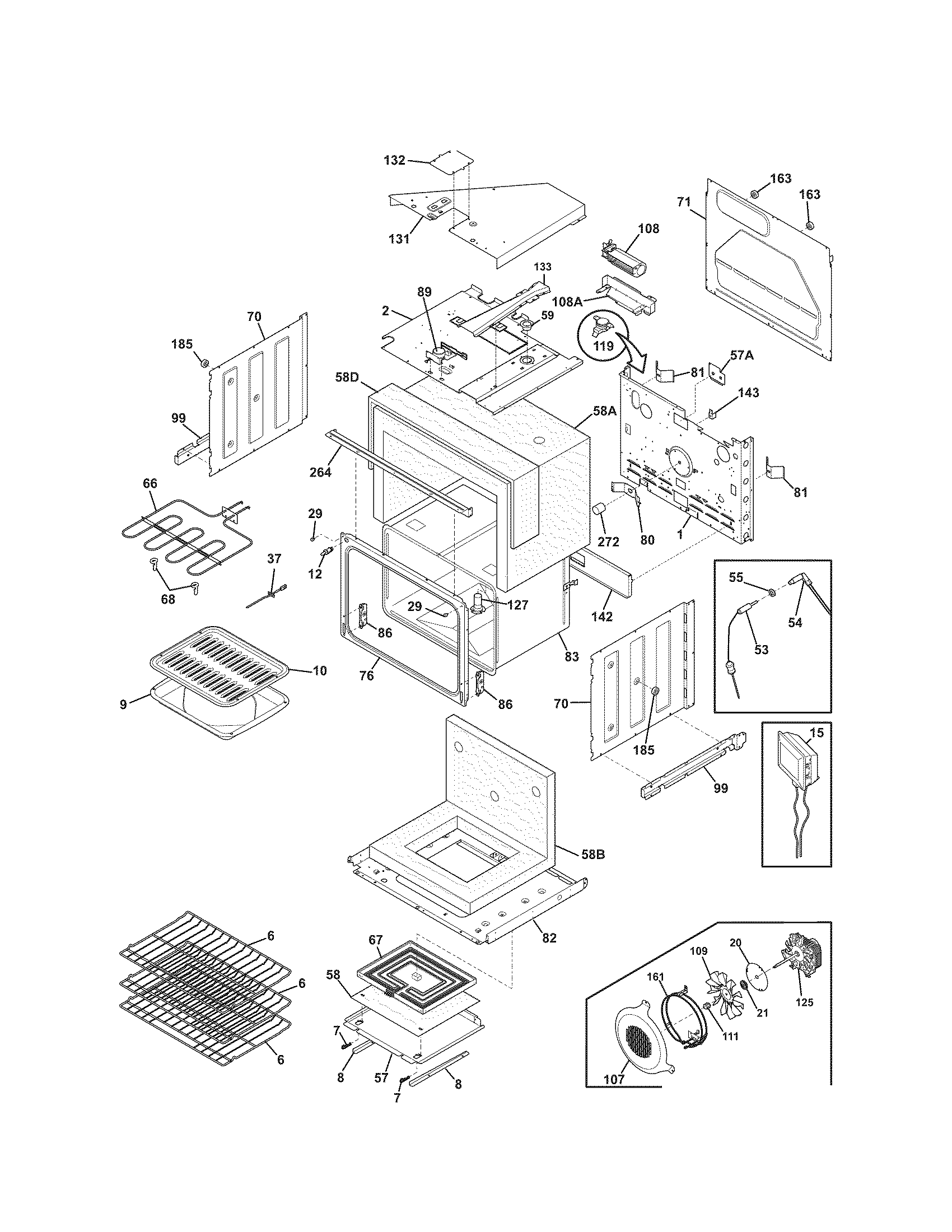 Kenmore Elite 79048183000 upper oven diagram