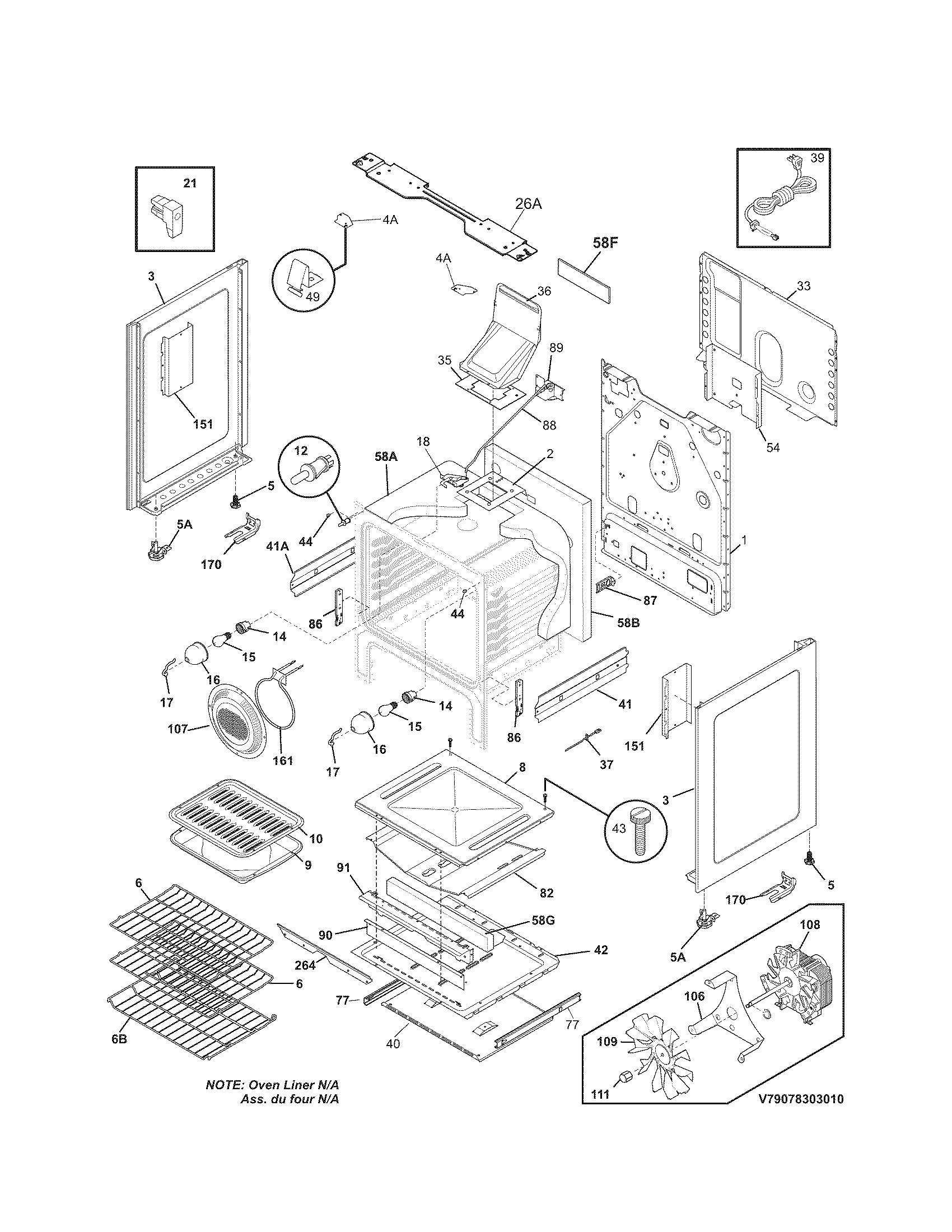 Kenmore Elite 79078309010 body diagram